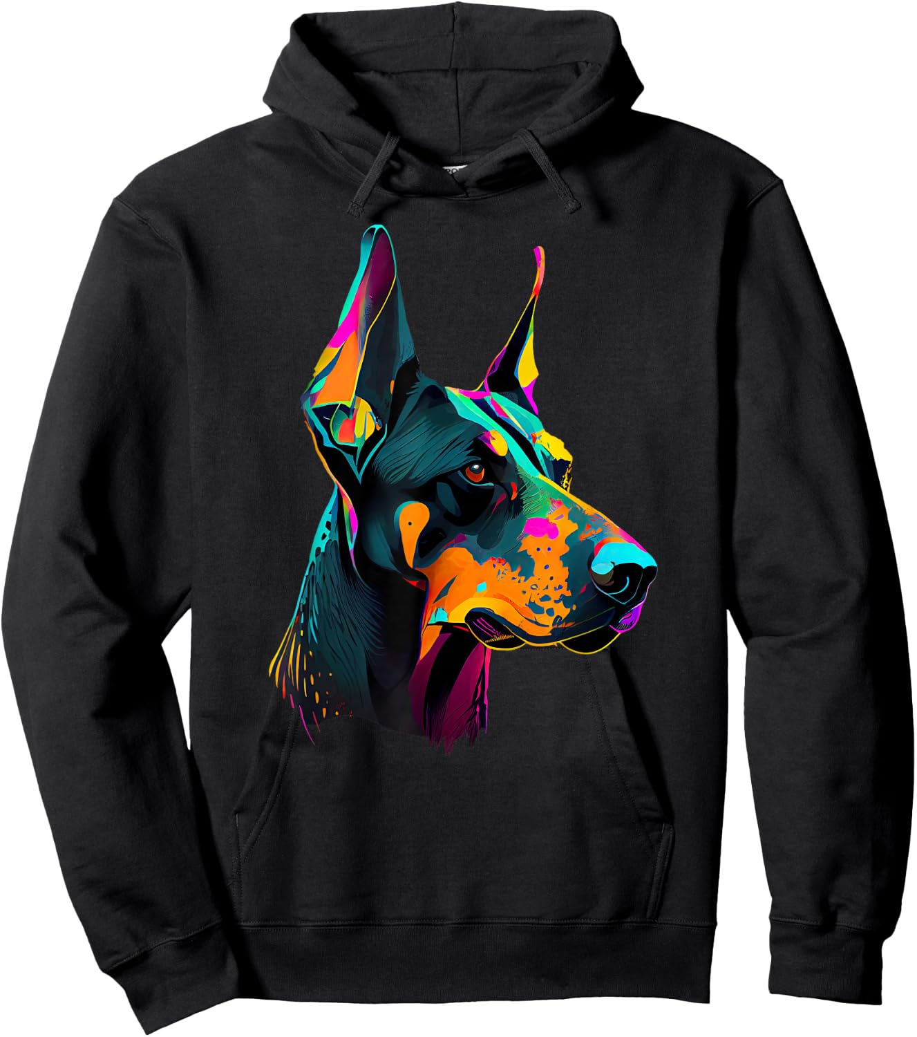 Doberman Lovers Pop Art Dobie Design Cute Doberman Hoodie - Hoodie | Black