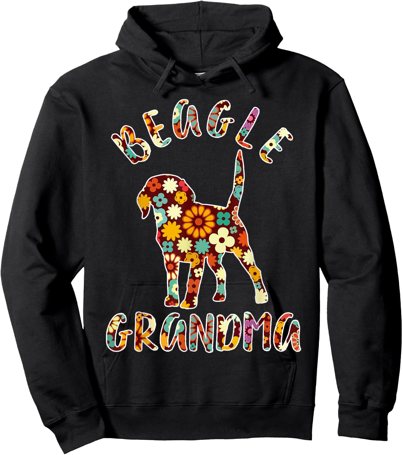Beagle Grandma Funny Beagle Owner Hoodie - Hoodie | Black