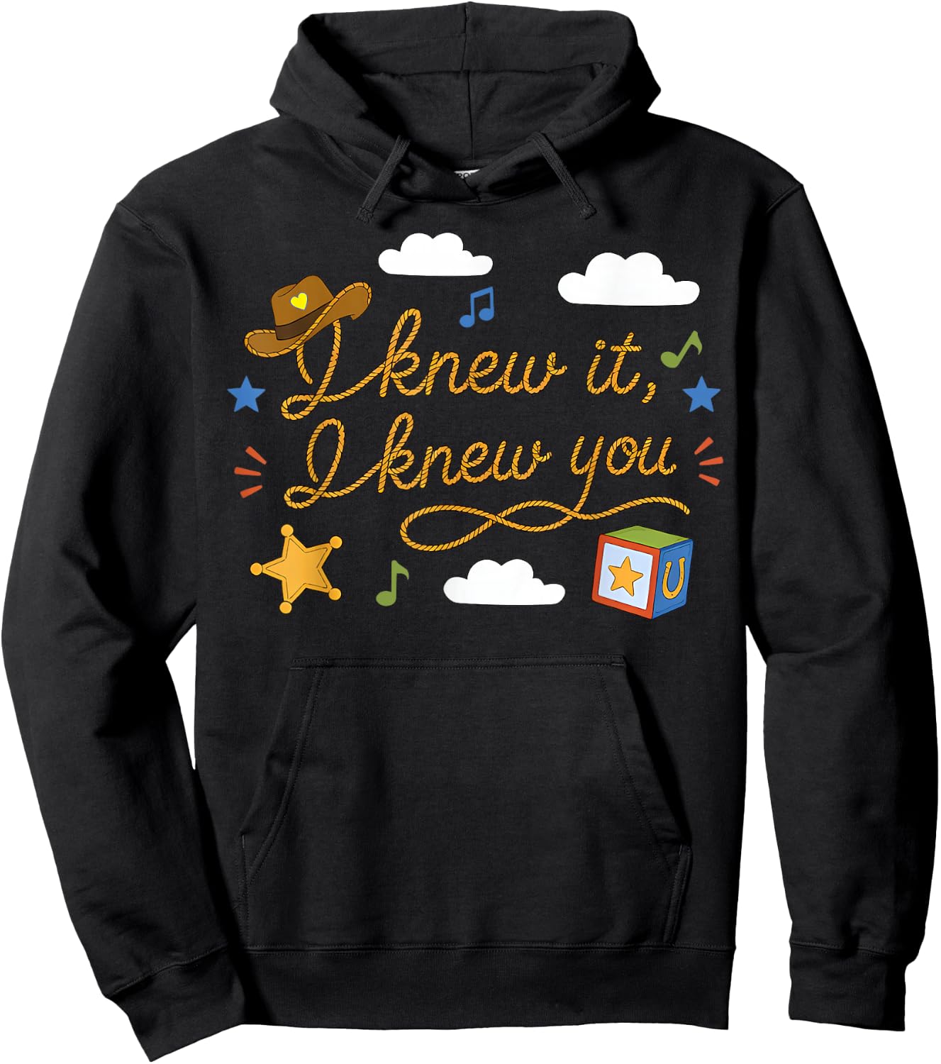 I Knew It I Knew You Funny Western Cowgirl Retro Hoodie - Hoodie | Black