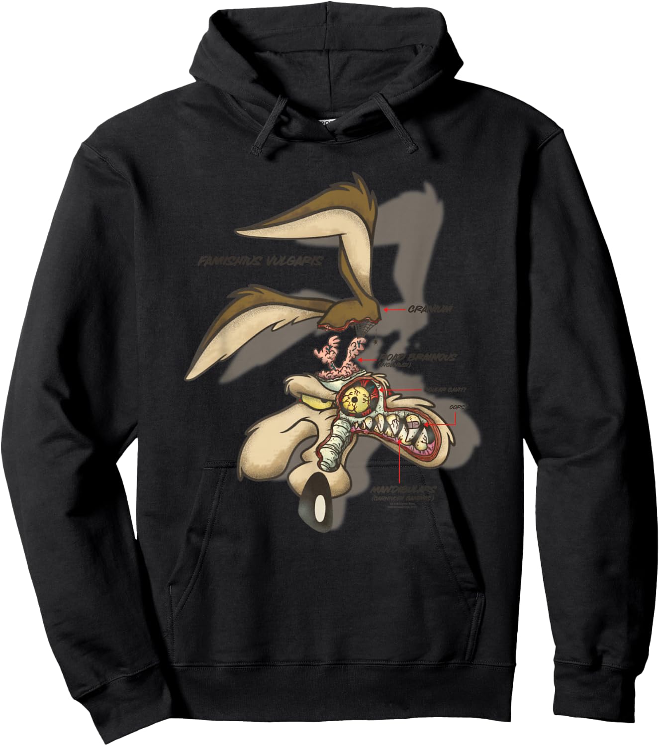 Looney Tunes Wile E. Coyote X-Ray Hoodie - Hoodie | Black