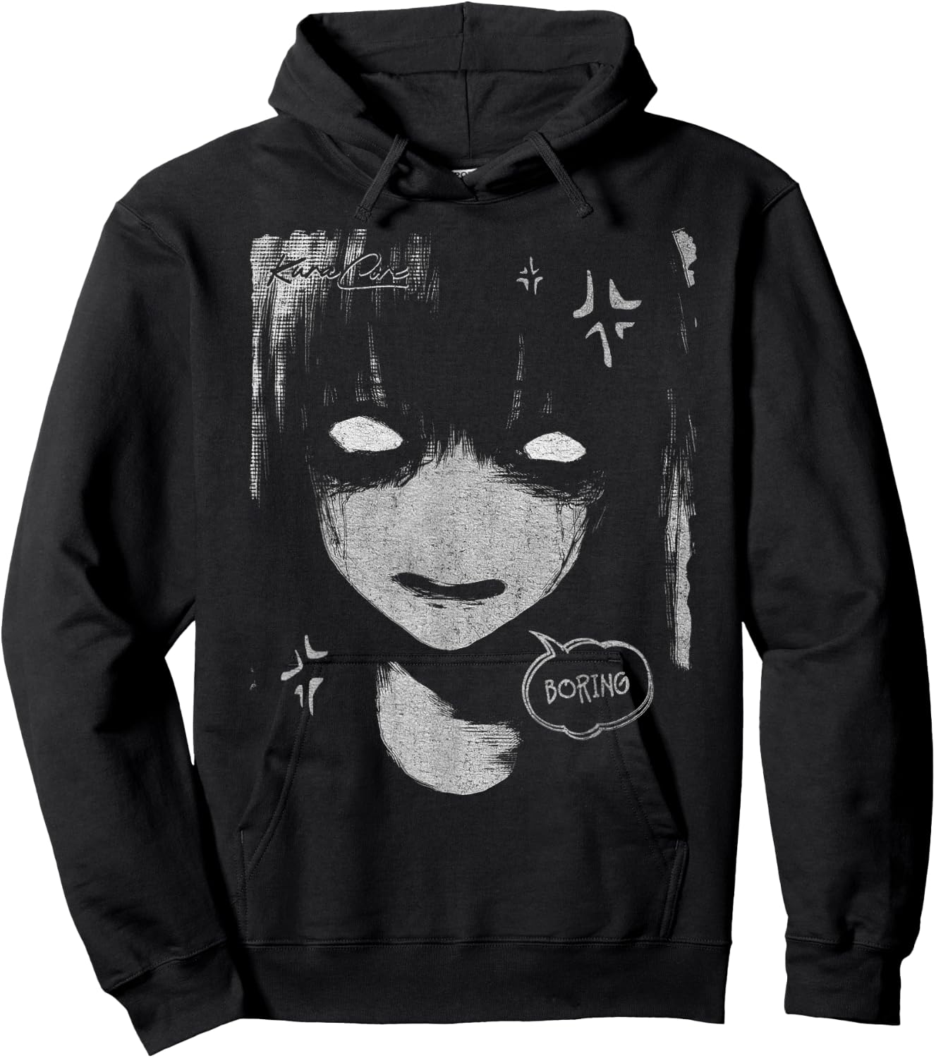 Japon Streetwear Cyberpunk Y2K Techwear Rétro Manga Anime Hoodie - Hoodie | Black