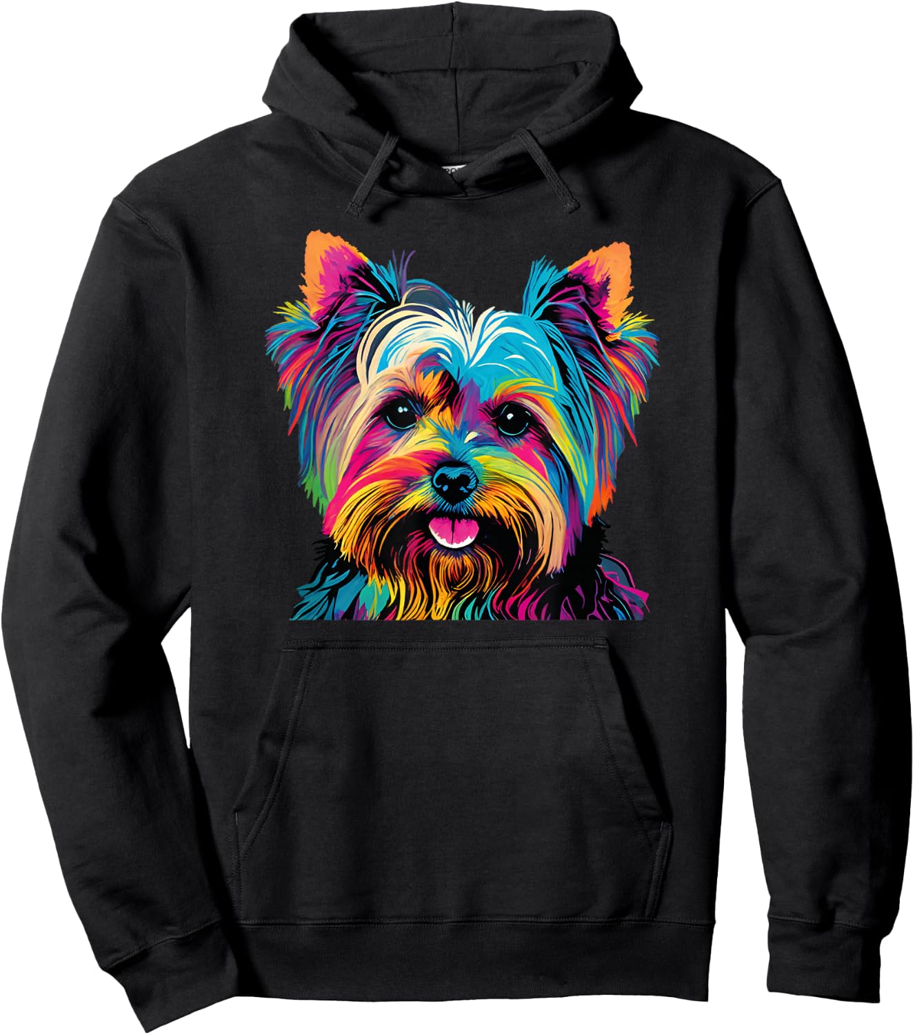 Pop Art Yorkshire Terrier Portrait Hoodie - Hoodie | Black