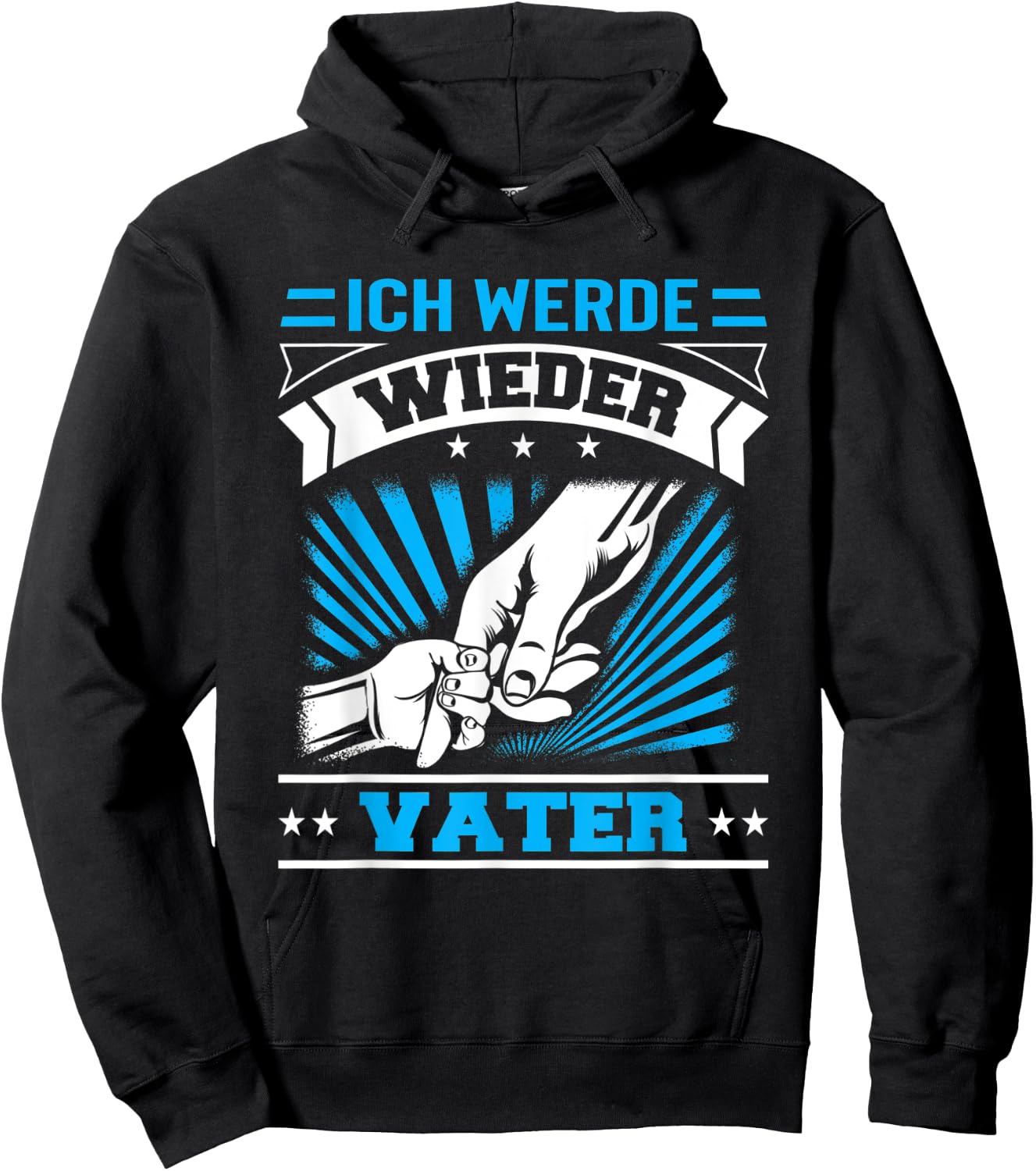 Herren Ich Werde Wieder Vater Papa Faust Baby Dad Werdender Vater Hoodie - Hoodie | Black