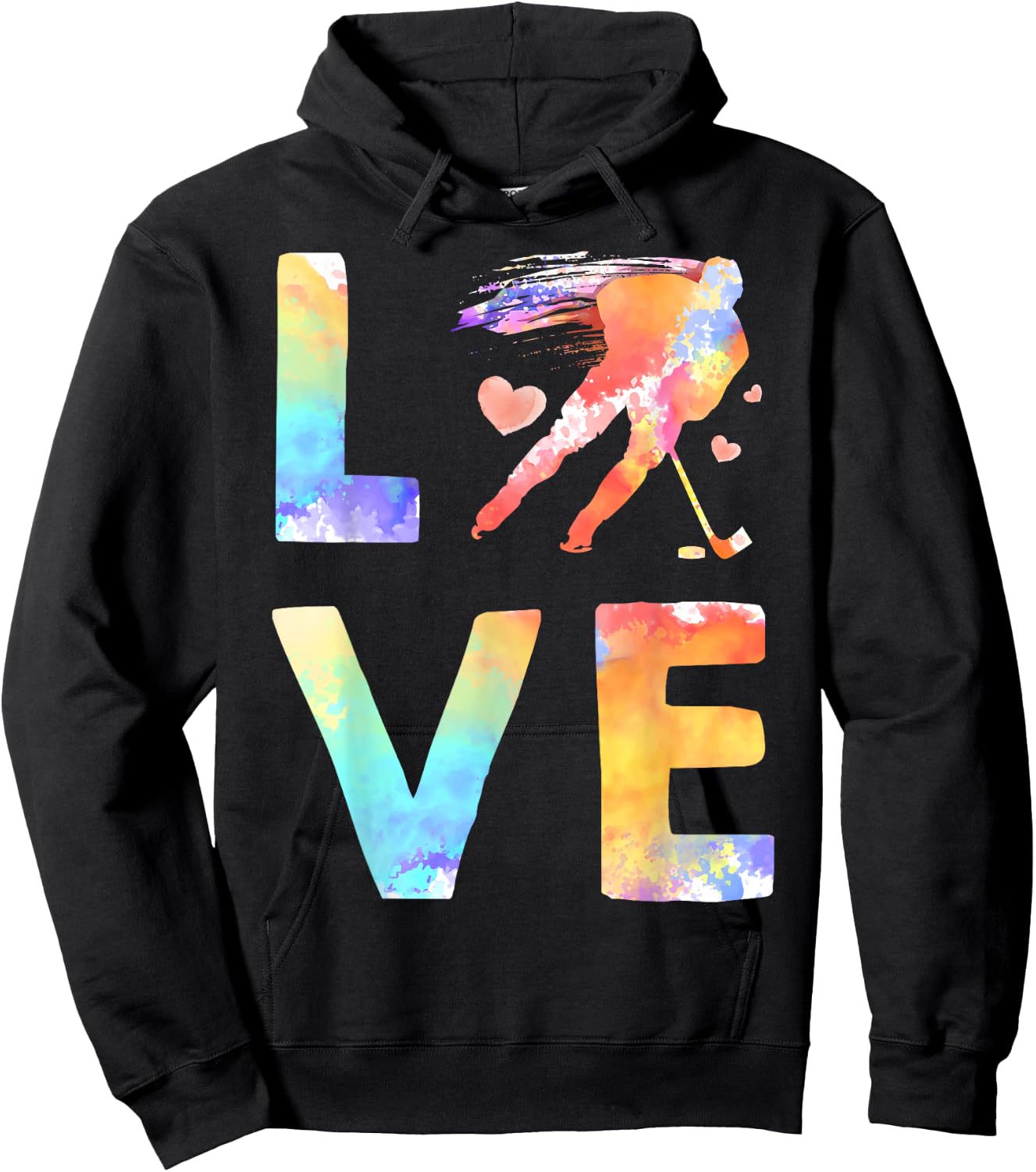 Funny Hockey Design For Kids Men Women Ice Hockey Players Hoodie - Hoodie | Black