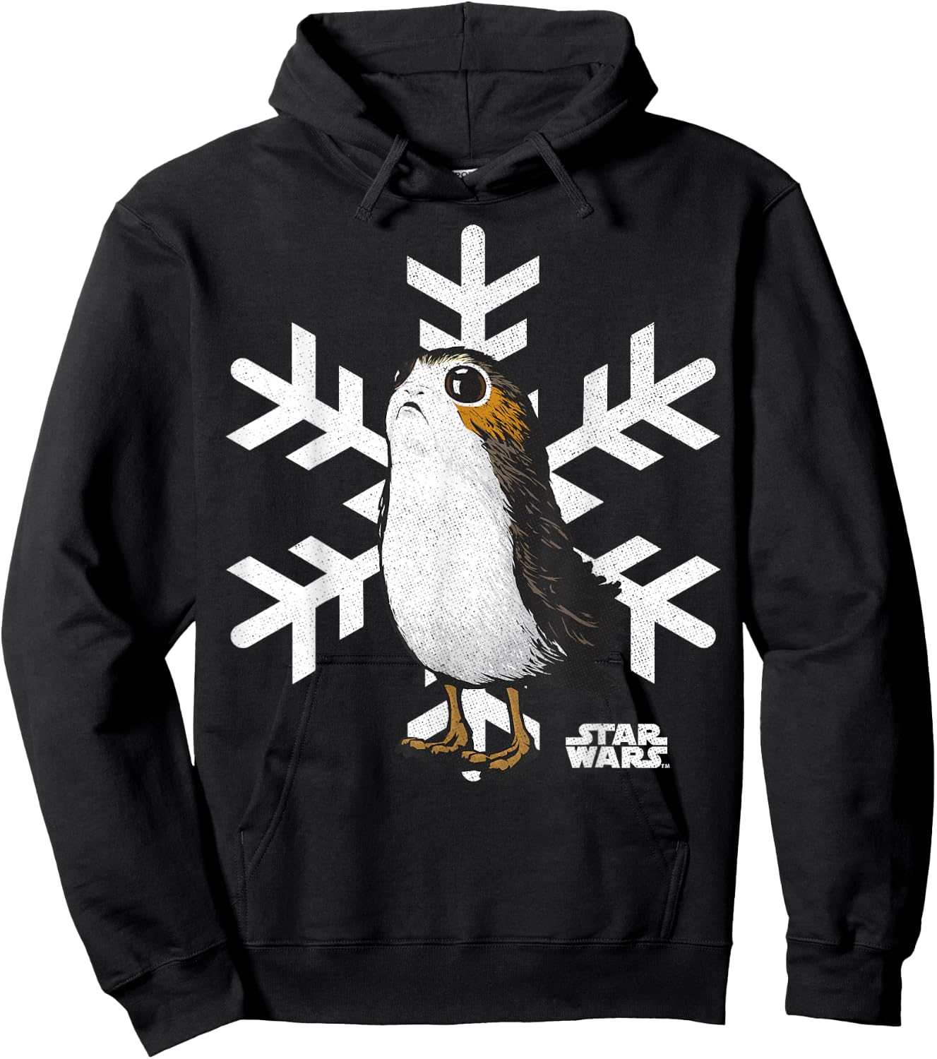 Star Wars Porg Snowflake Christmas Holiday Graphic Hoodie - Hoodie | Black