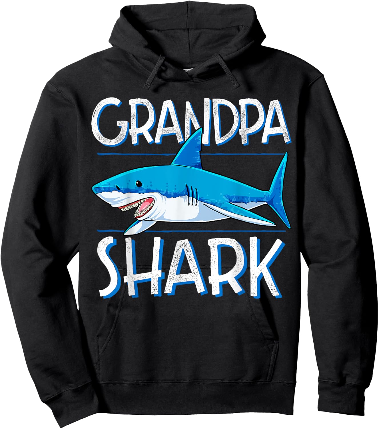 Grandpa Shark T Shirt Family Matching Men Jawsome Gifts Hoodie - Hoodie | Black