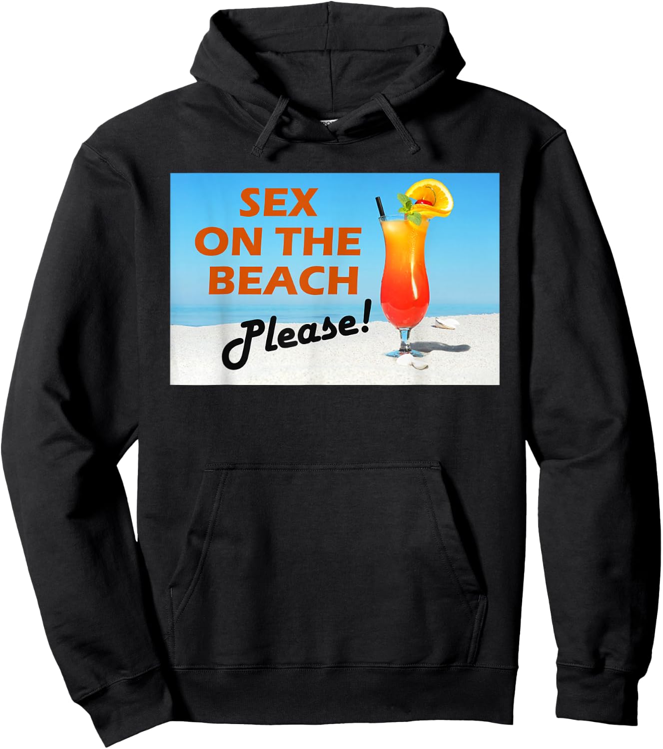 Funny Sex on the Beach Cocktail Drink Novelty Hoodie - Hoodie | Black