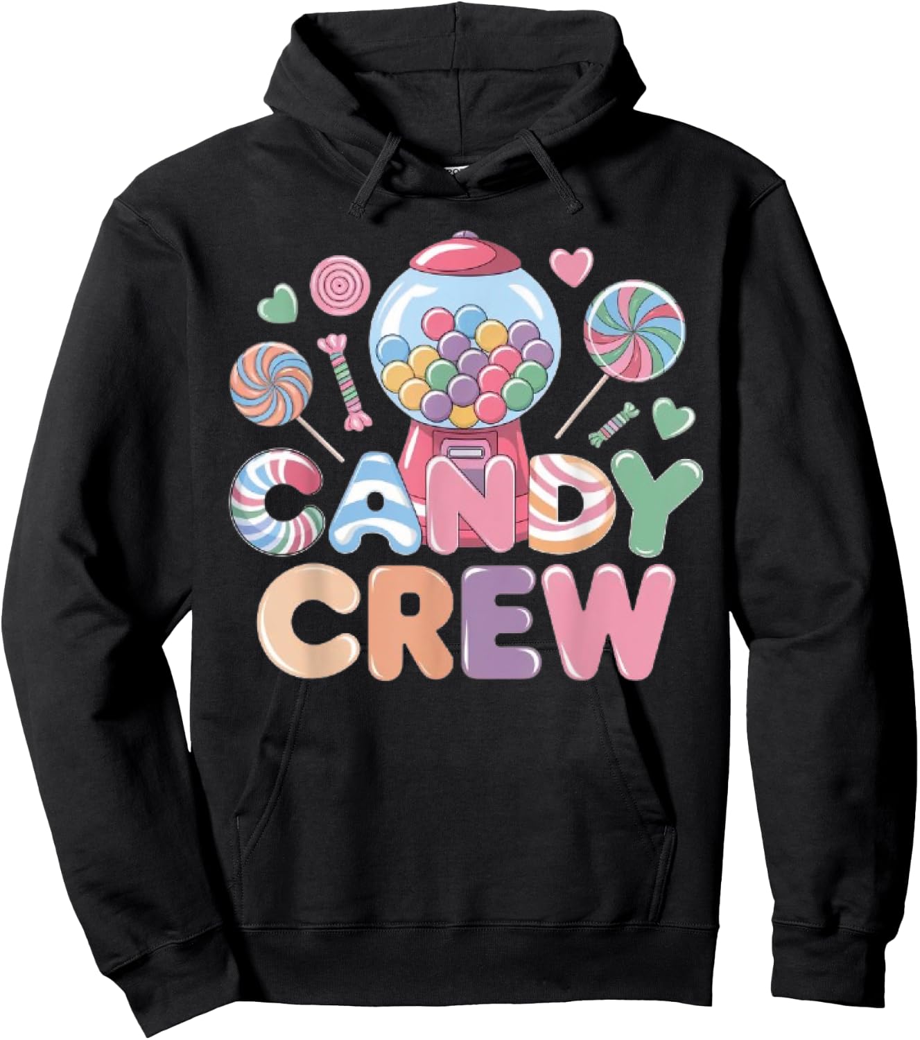 Candy Land Candy Crew Decorations Sweetie Candy Squad Hoodie - Hoodie | Black