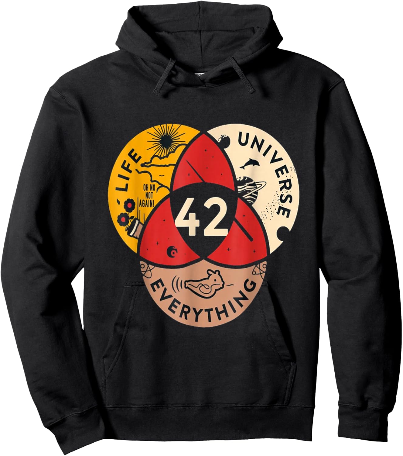 42 Answer to Life Universe and Everything Science Vintage Hoodie - Hoodie | Black