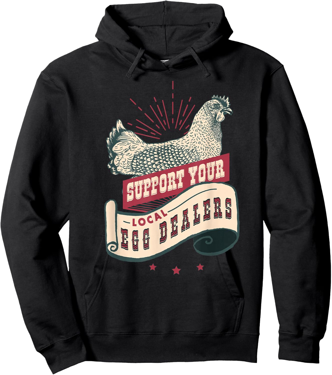 Support Your Local Egg Dealers Funny Egg Dealer Hoodie - Hoodie | Black