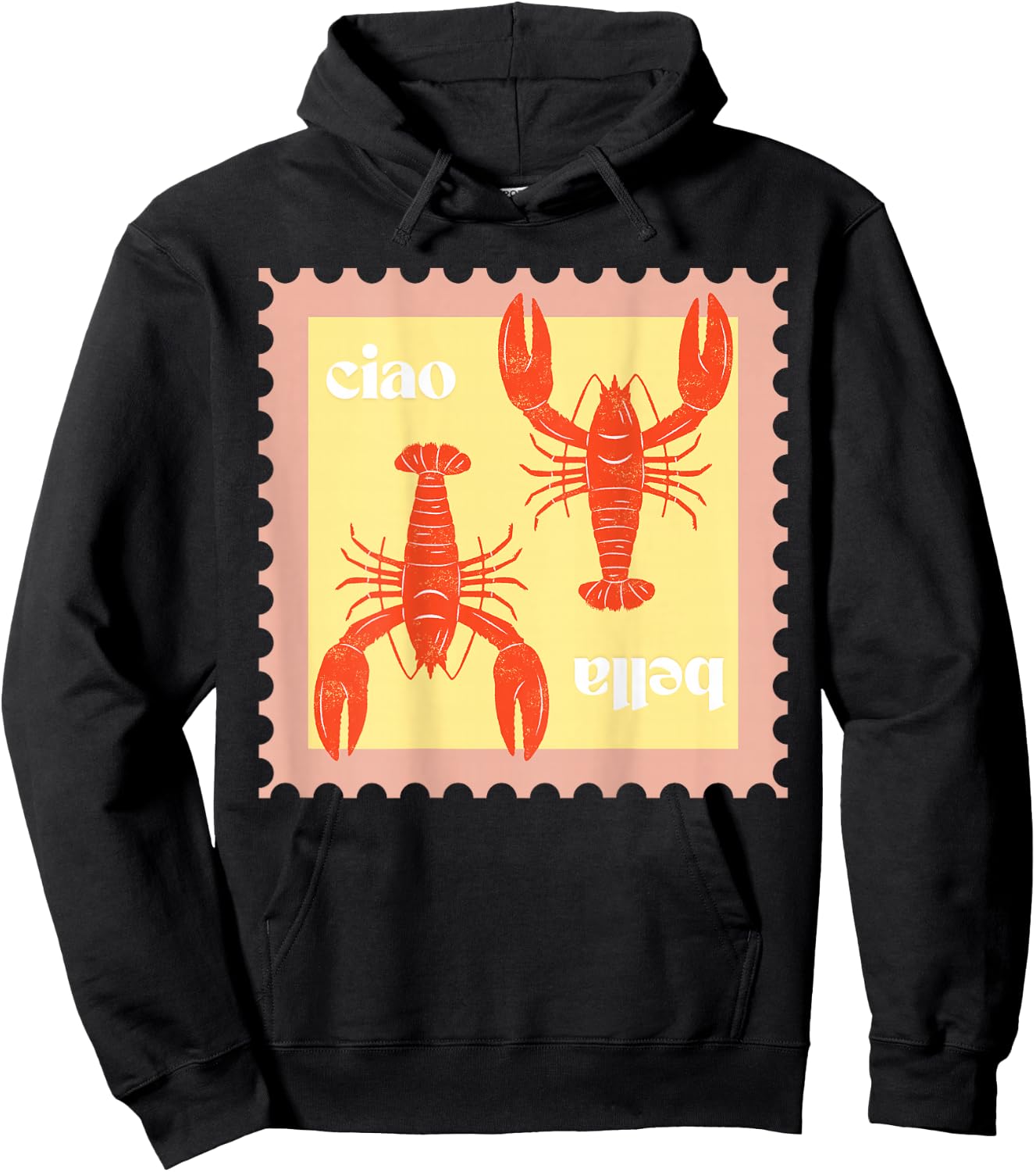 Lobster Hipster Design Summer Vibes Hoodie - Hoodie | Black