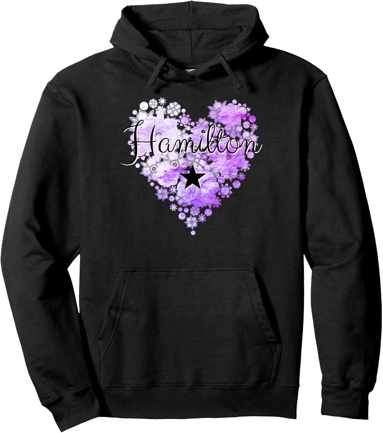 I Love Hamilton Heart Gift Teenage Girl Women Hoodie - Hoodie | Black