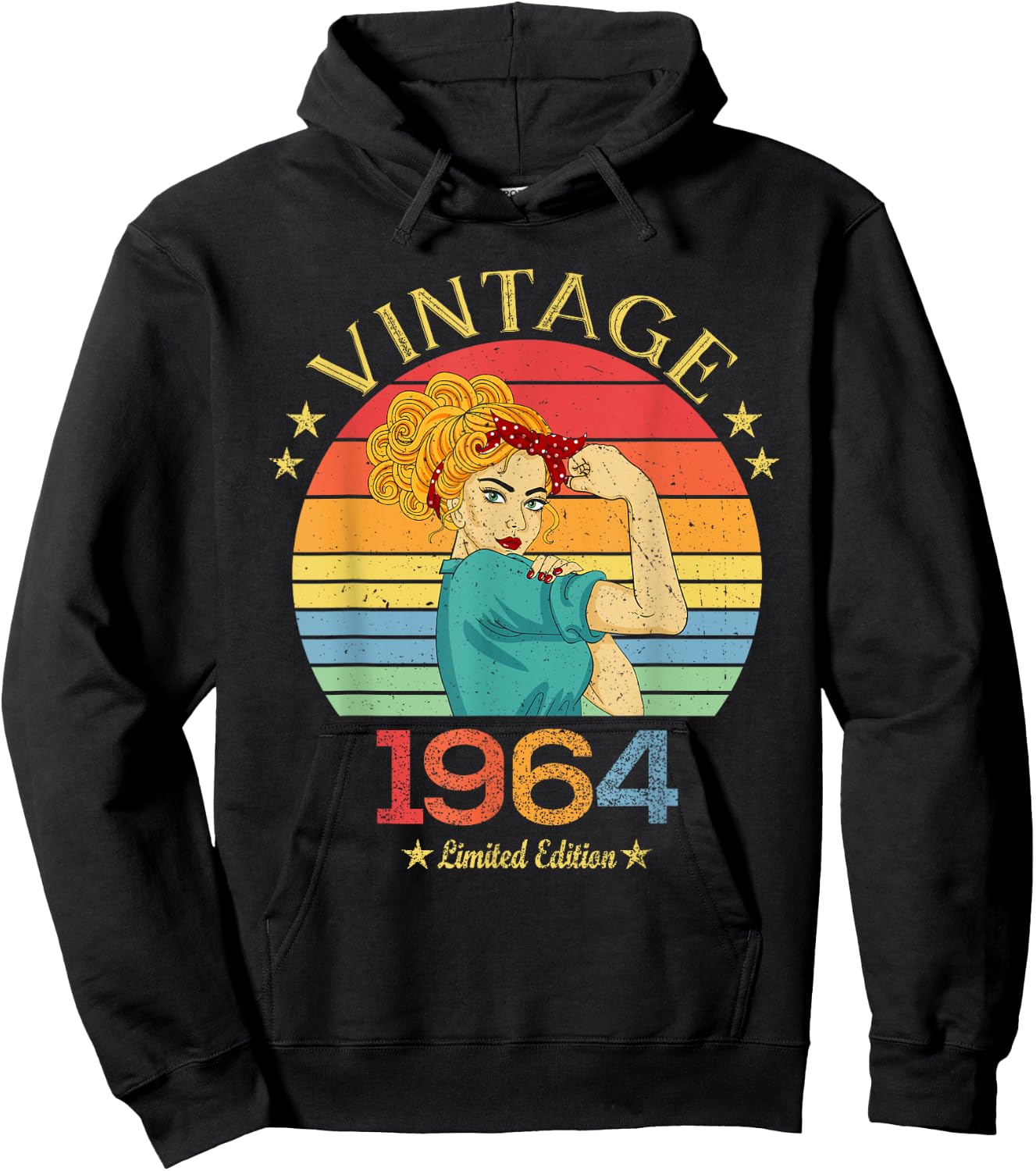 1964. Gift Vintage 1964 Gifts Born in 1964 Hoodie - Hoodie | Black