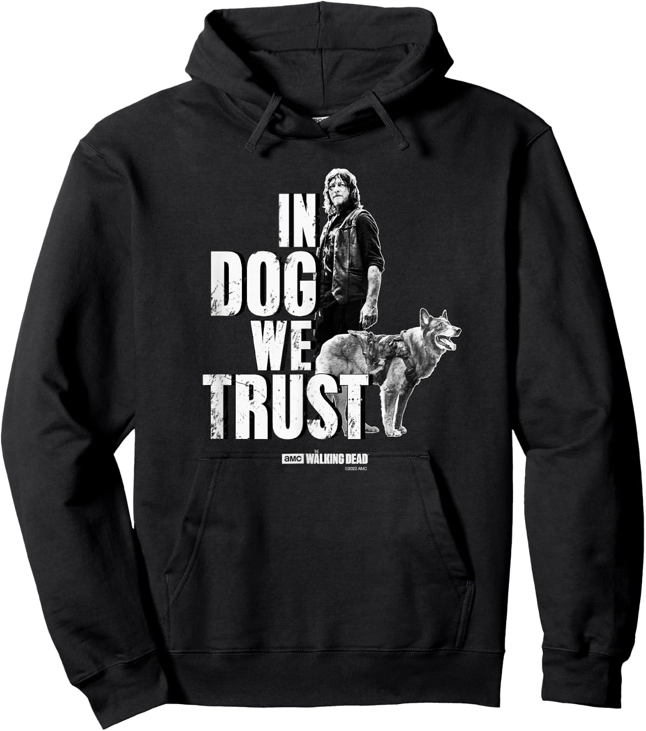 Daryl Dixon In Dog Trust We Trust , black Hoodie - Hoodie | Black