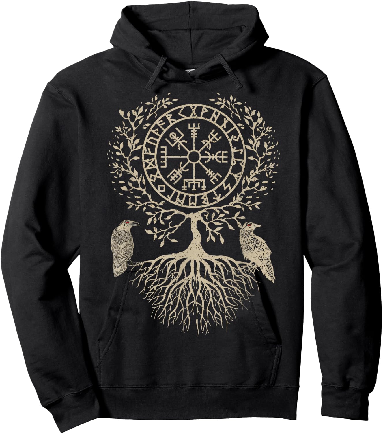 Nordic Warrior Norse Mythology Celtic Tree Of Life Viking Hoodie - Hoodie | Black