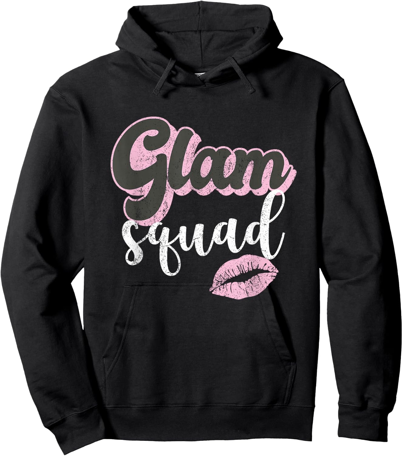 Vintage Glam Squad Beautician MUA Esthetician Hoodie - Hoodie | Black