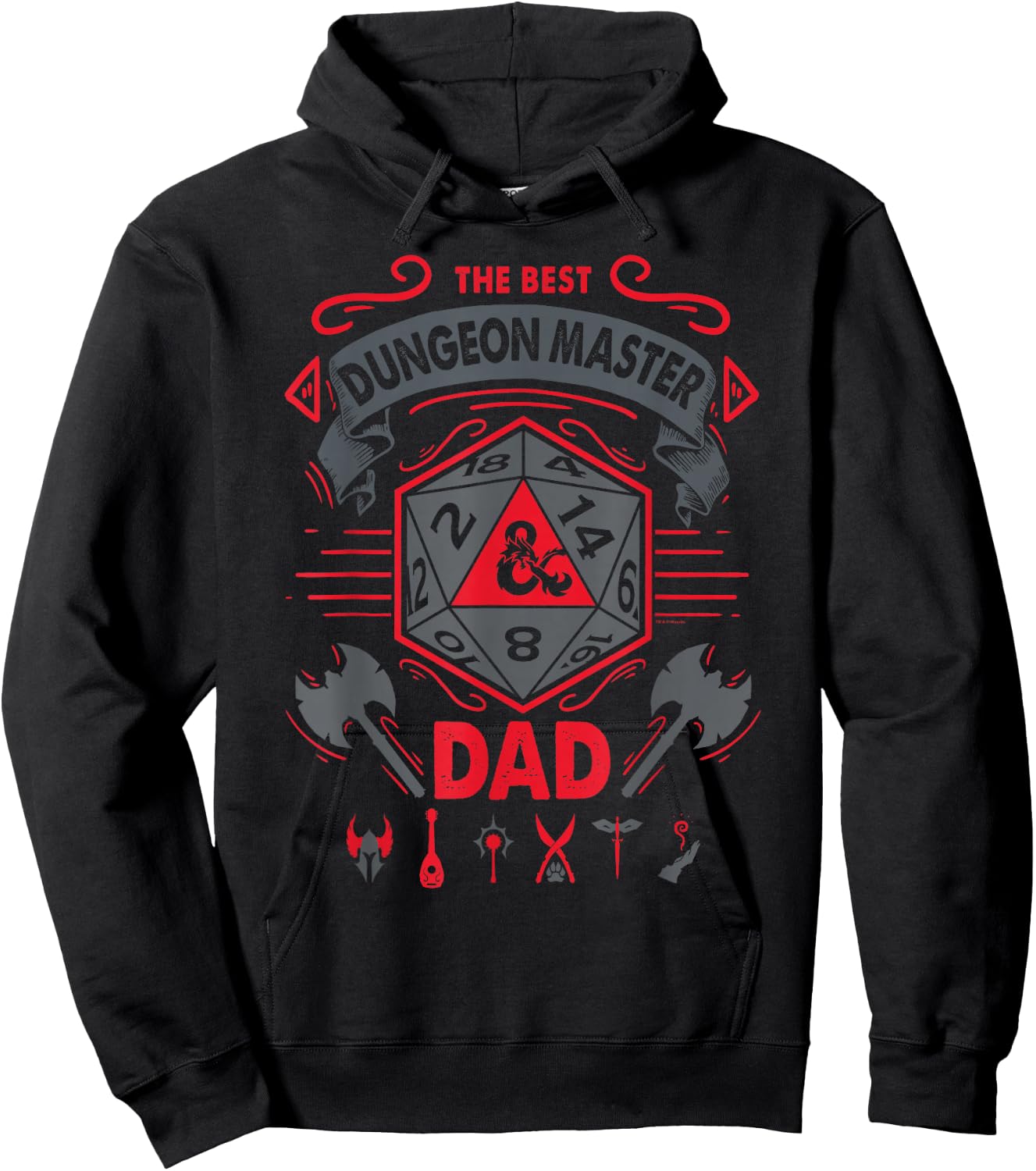 Dungeons & Dragons The Best Dungeon Master Dad Die Logo , black Hoodie - Hoodie | Black