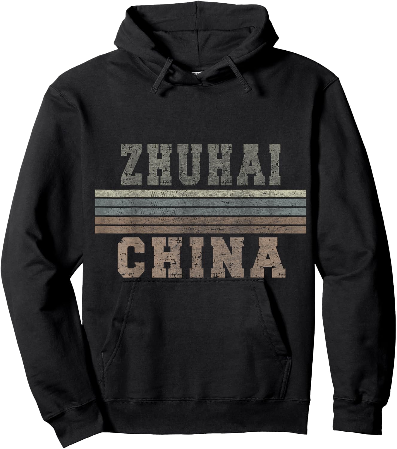 Retro Zhuhai, China Hoodie - Hoodie | Black