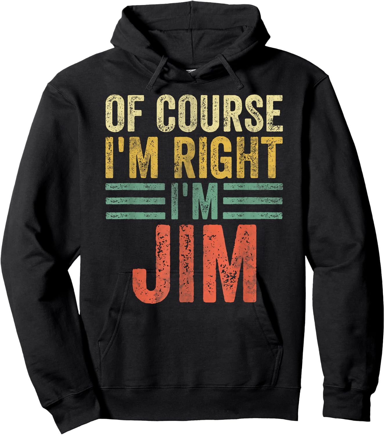 Funny Personalized Name Shirt Of Course I'm Right I'm Jim Hoodie - Hoodie | Black