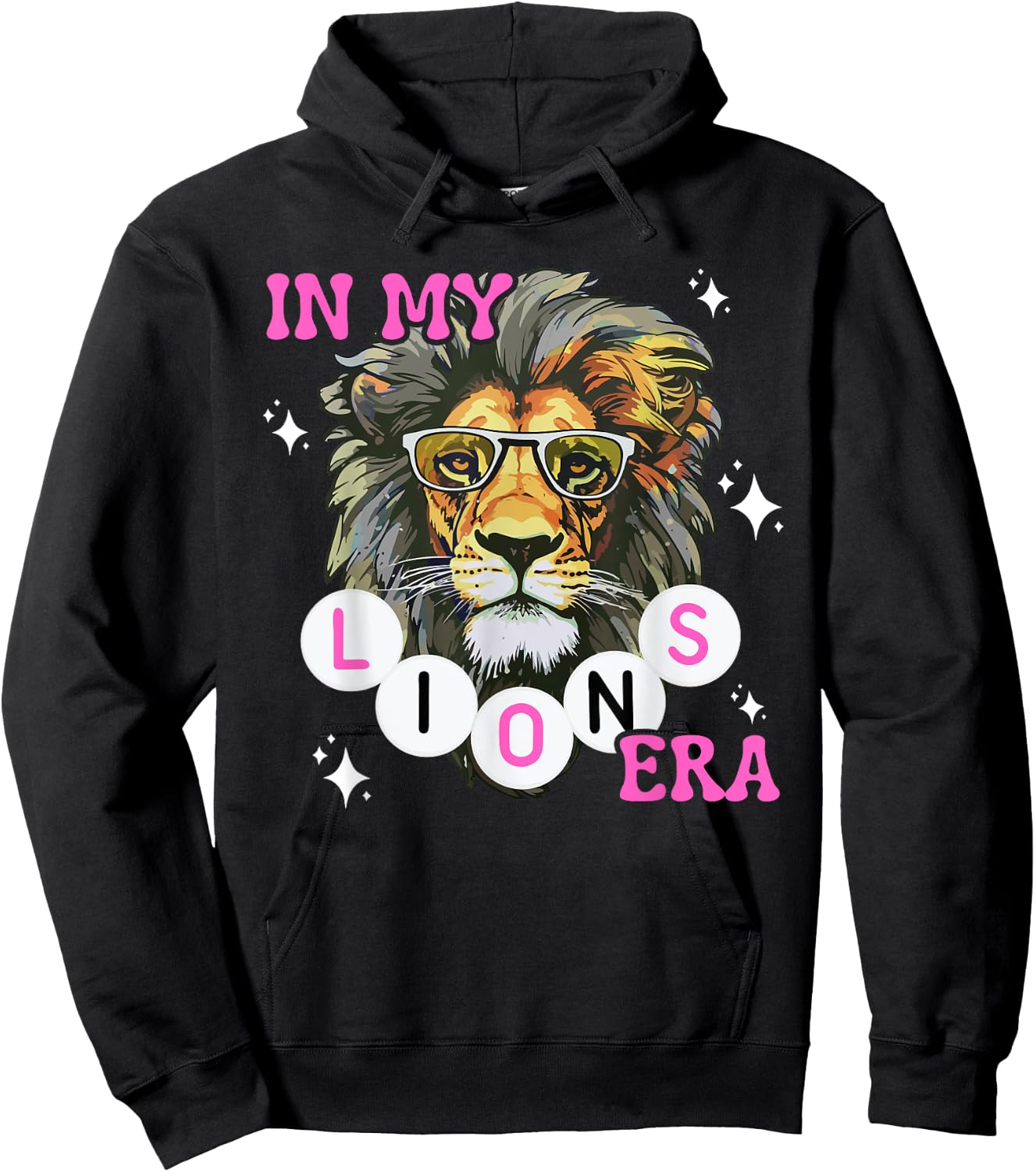 In My Lions Era Team Squad Back to School Mascot Spirit Game Hoodie - Hoodie | Black