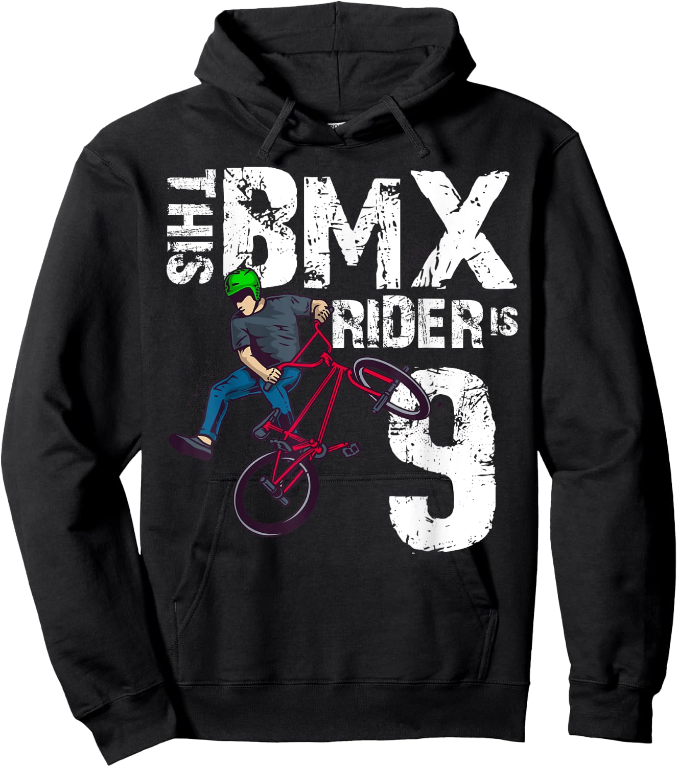 Dieser BMX-Fahrer ist 9 Jahre alt, passender Geburtstags-Fahrradliebhaber Hoodie - Hoodie | Black