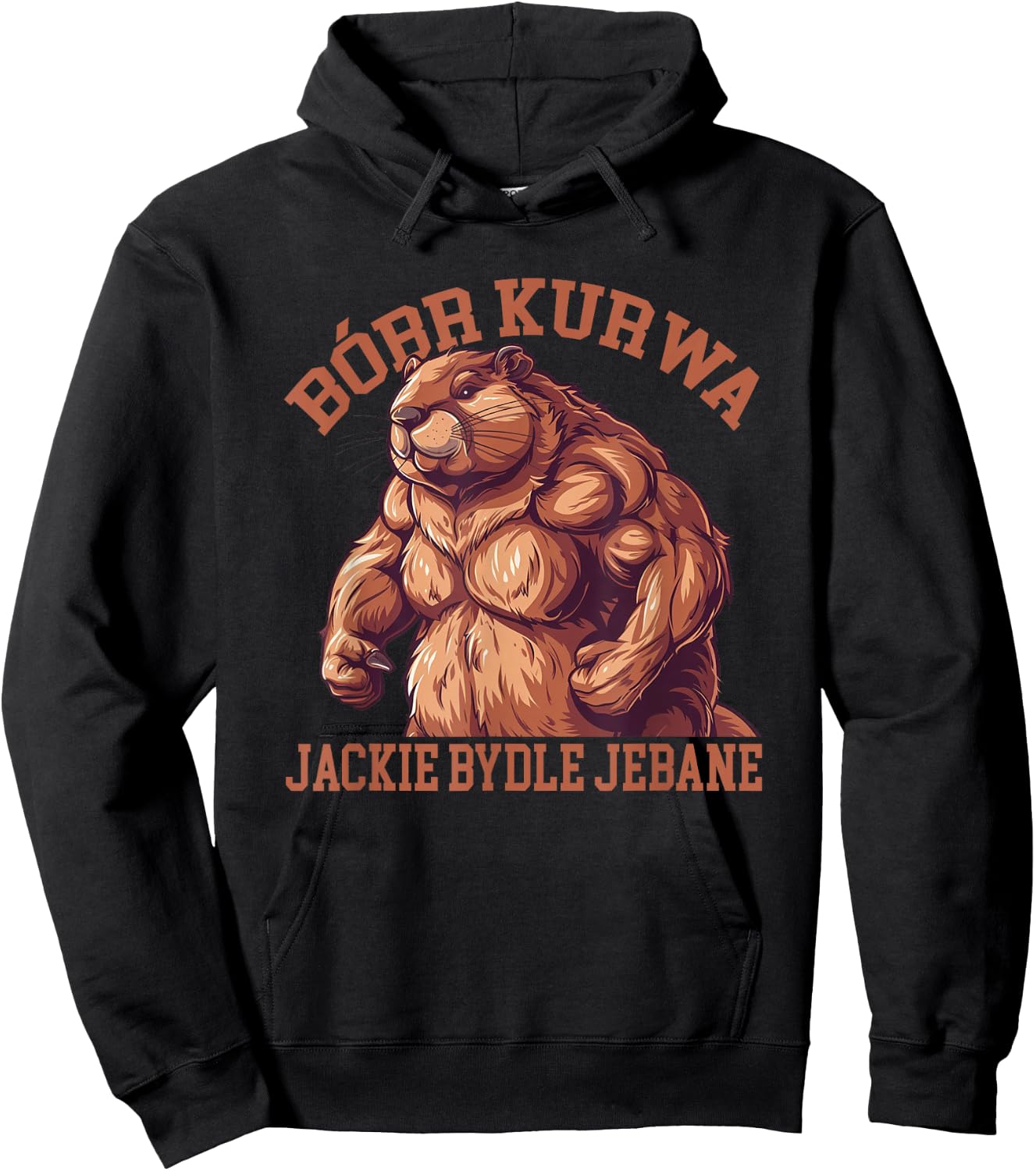 Bober Bobr Kurwa , Small, Black Hoodie - Hoodie | Black