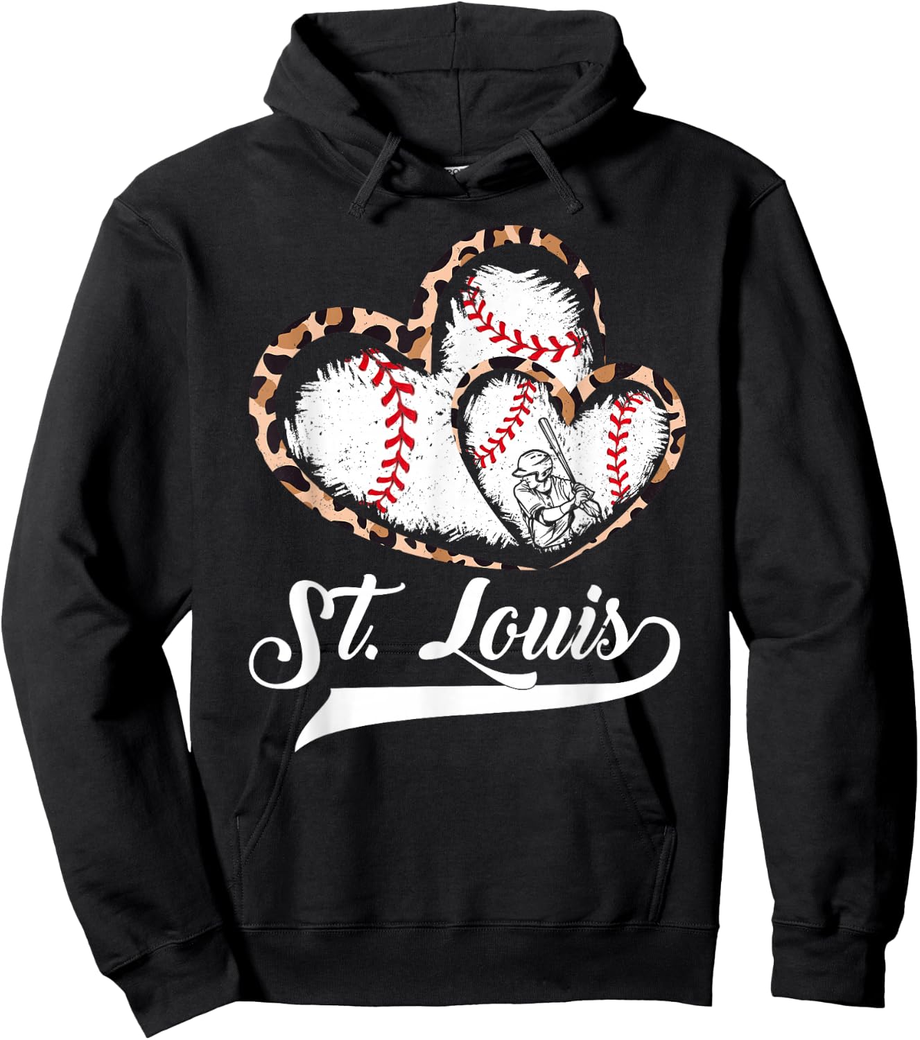 Vintage St.Louis Heart Hoodie - Hoodie | Black