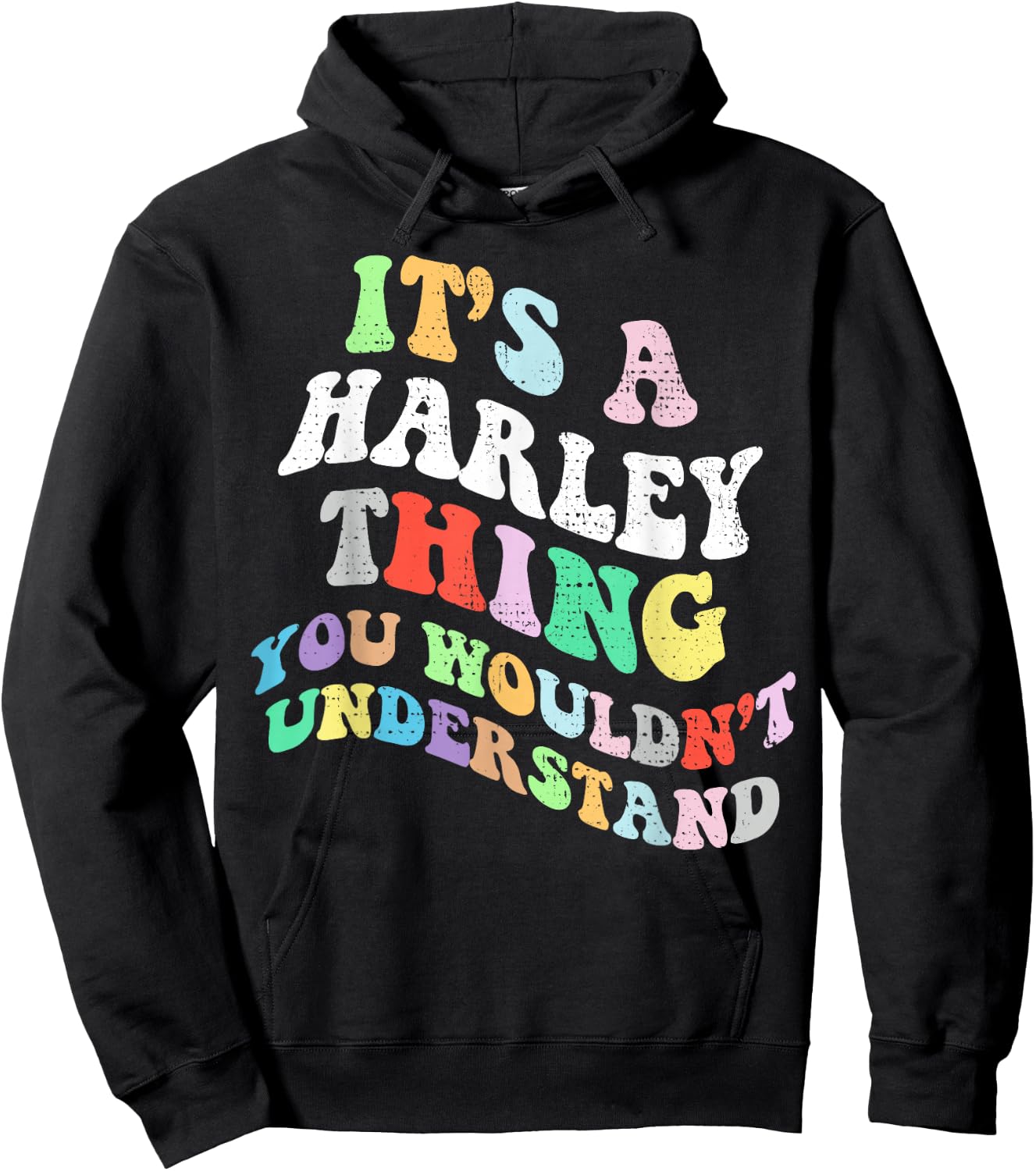 Retro Groovy Its a Harley Thing You Wouldnt Understand Hoodie - Hoodie | Black