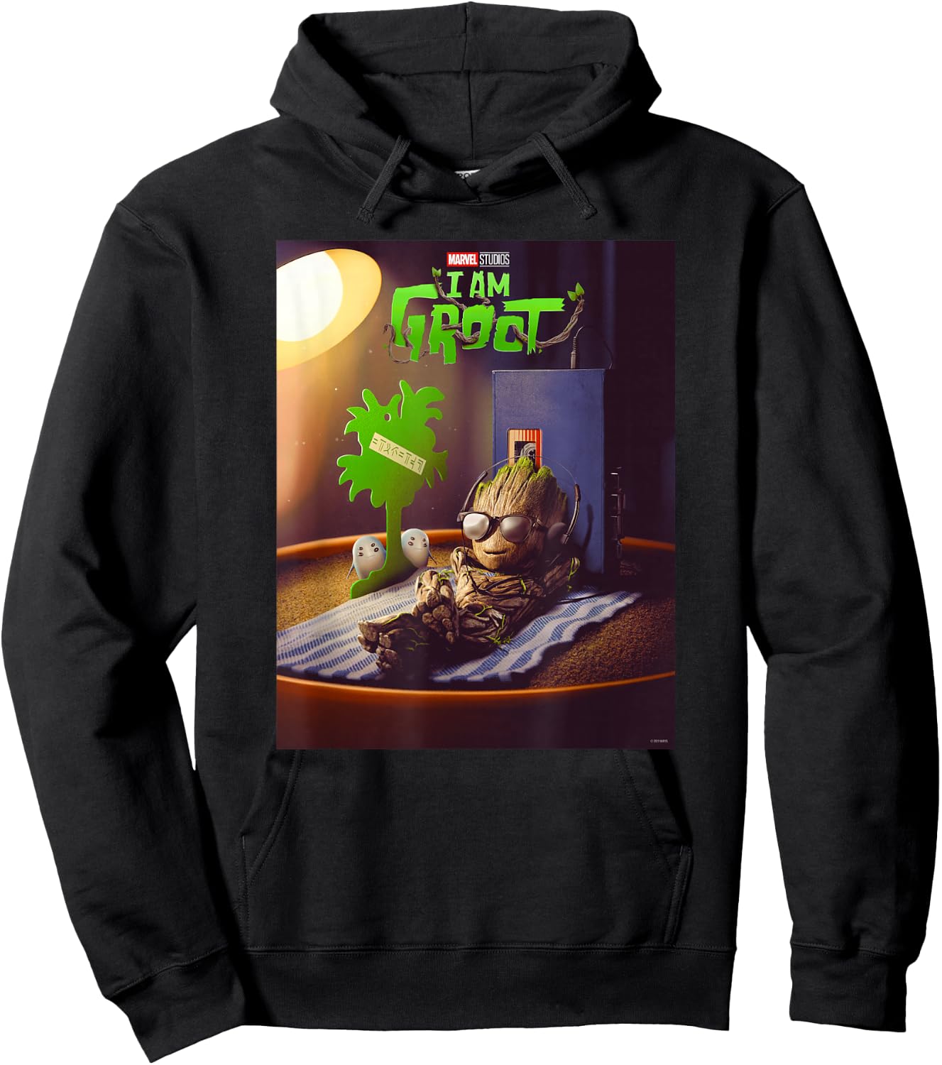 Marvel Studios I Am Groot Poster , black Hoodie - Hoodie | Black