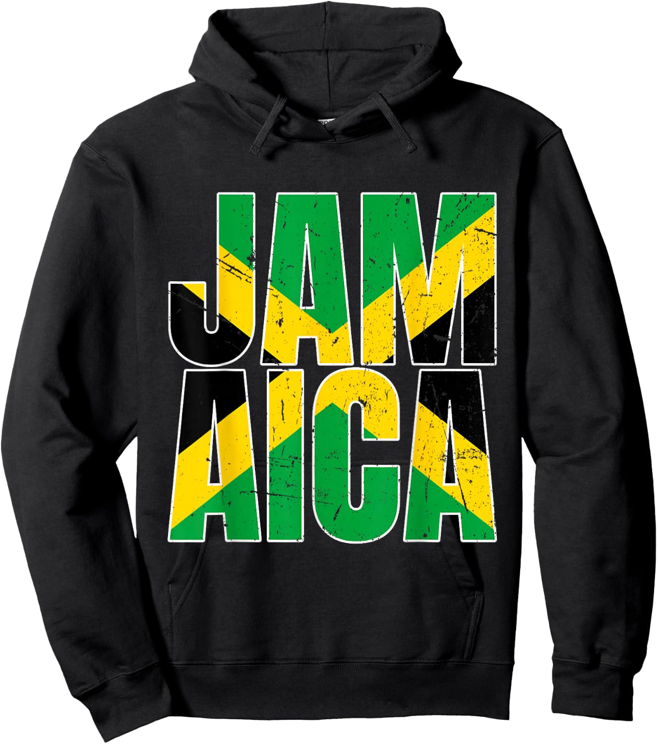 Jamaika-Flagge, Retro-Design, stolz, jamaikanisch, Herren, Damen, Kinder Hoodie - Hoodie | Black