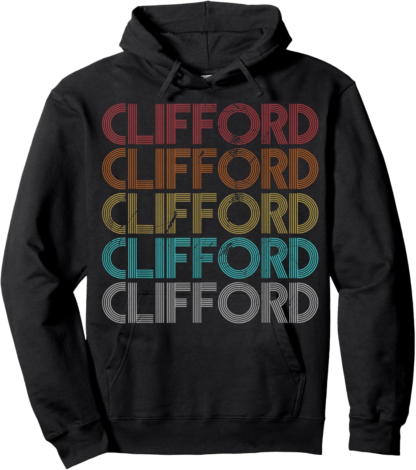 Retro Vintage Clifford Hoodie - Hoodie | Black