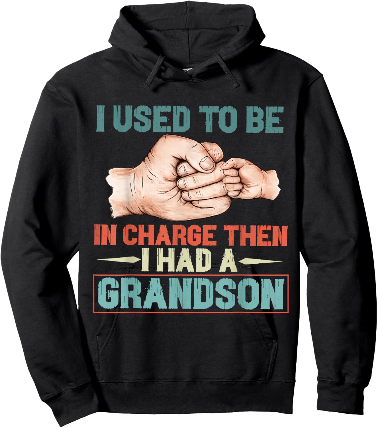i Used to be in Charge Then i had a Grandson Funny Grandpa Hoodie - Hoodie | Black