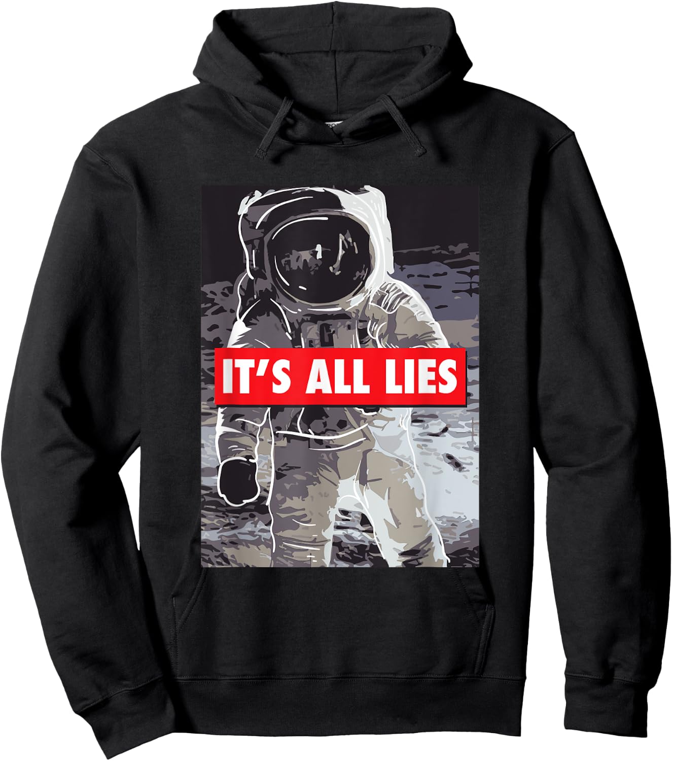 Fake Moon Landing Gift A Conspiracy Theorist Hoodie - Hoodie | Black