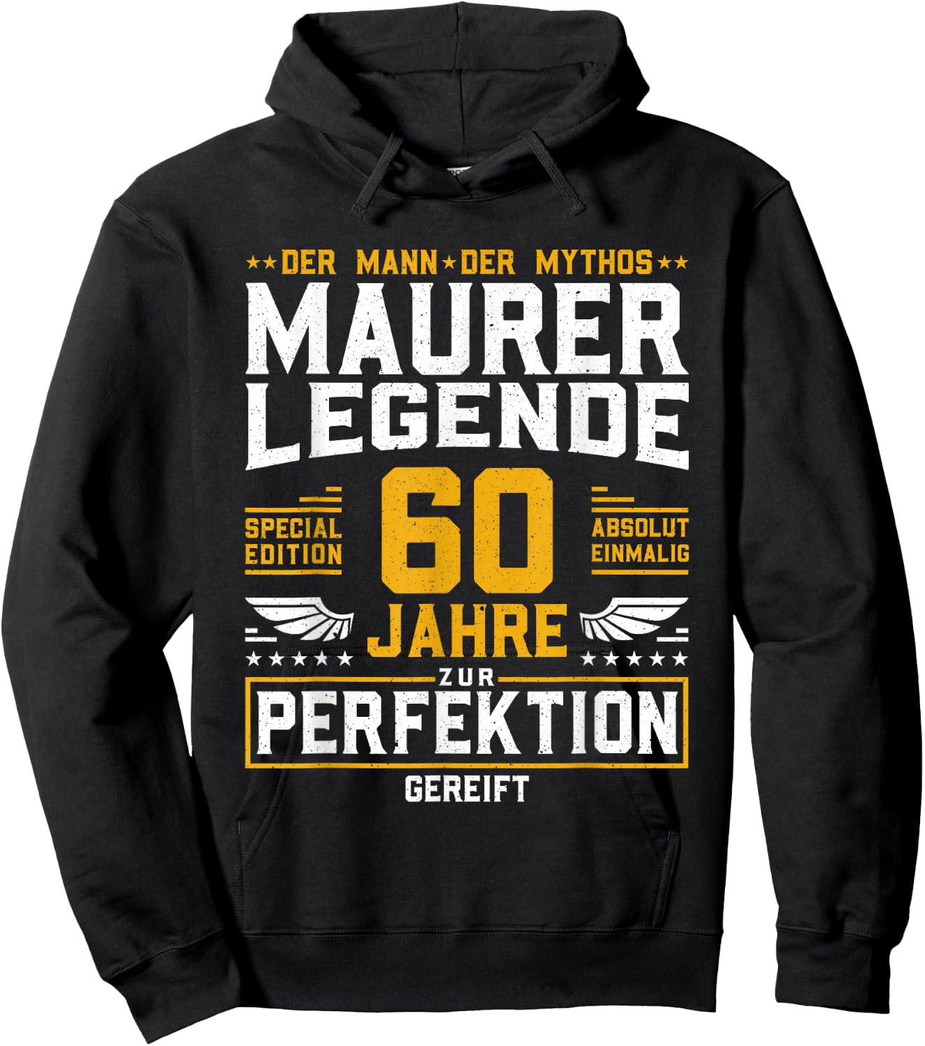 Maurer Legende - 60. Geburtstag Maurer Handwerker Hoodie - Hoodie | Black
