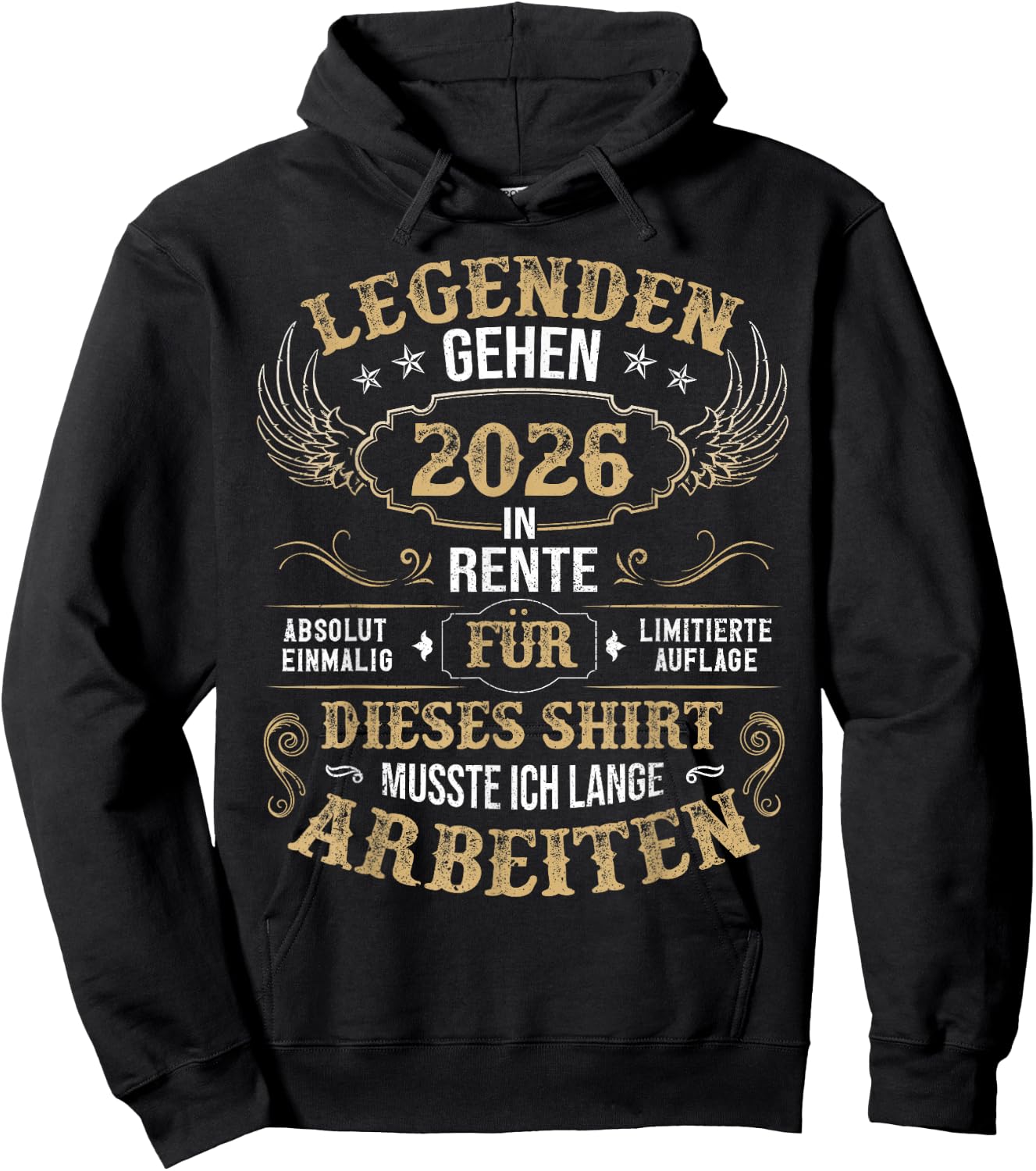 Rentner Eine Legende Geht In Rente 2026 Ruhestand Homme , black Hoodie - Hoodie | Black