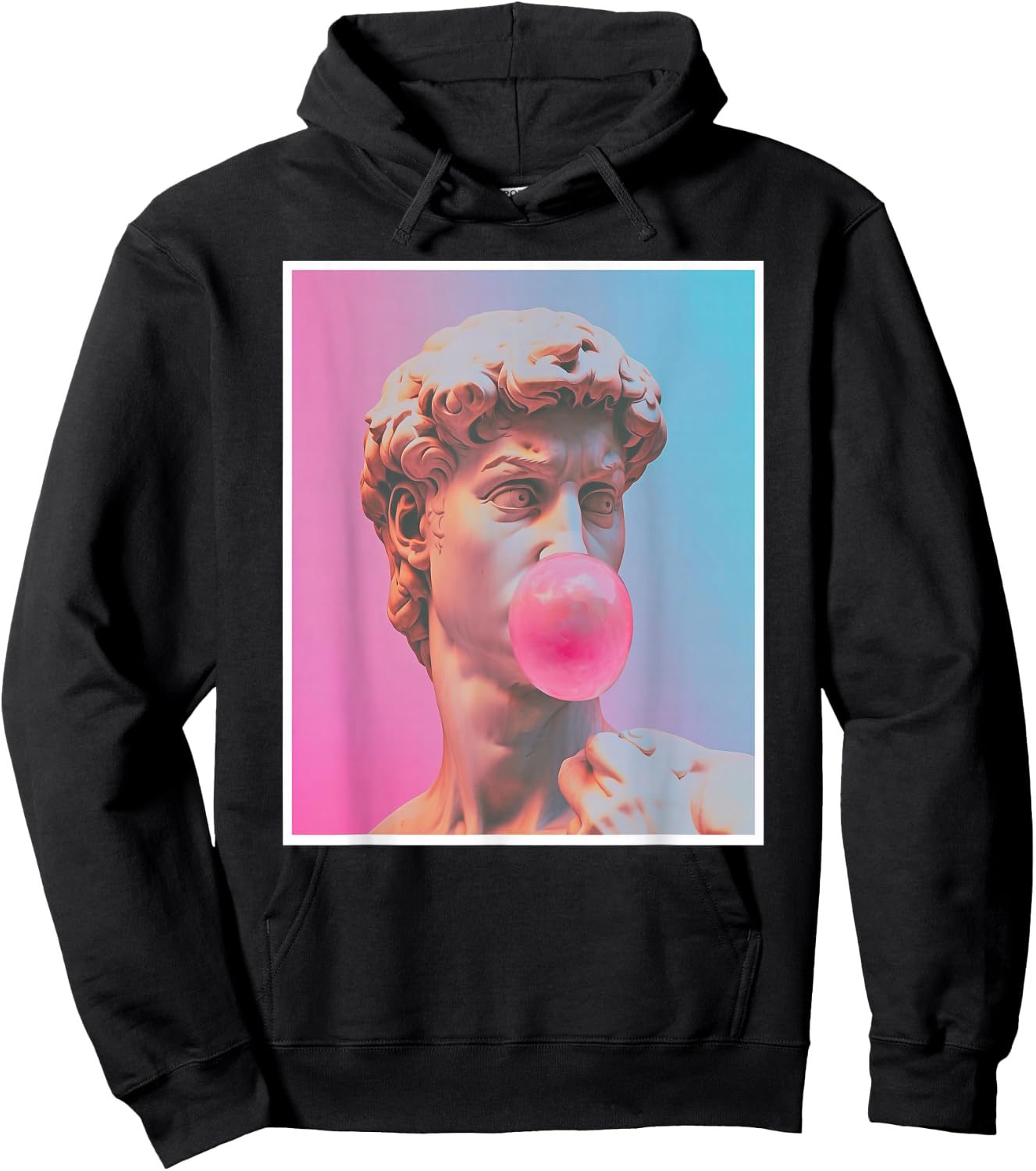 David Michelangelo Renaissance Statue Bubblegum Pop Art Hoodie - Hoodie | Black