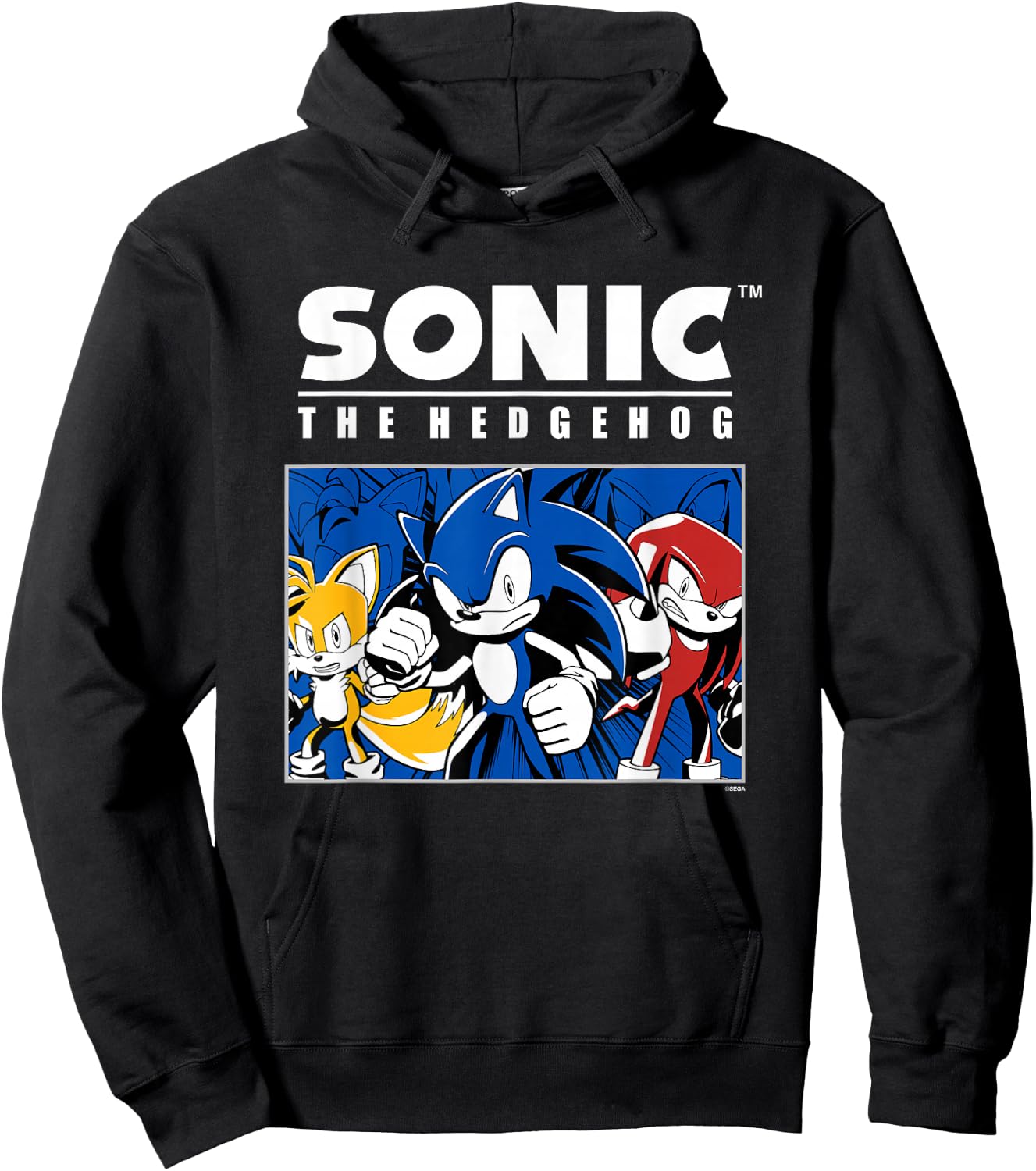 Sonic The Hedgehog Tails Sonic & Knuckles Epic Retro Panel Hoodie - Hoodie | Black