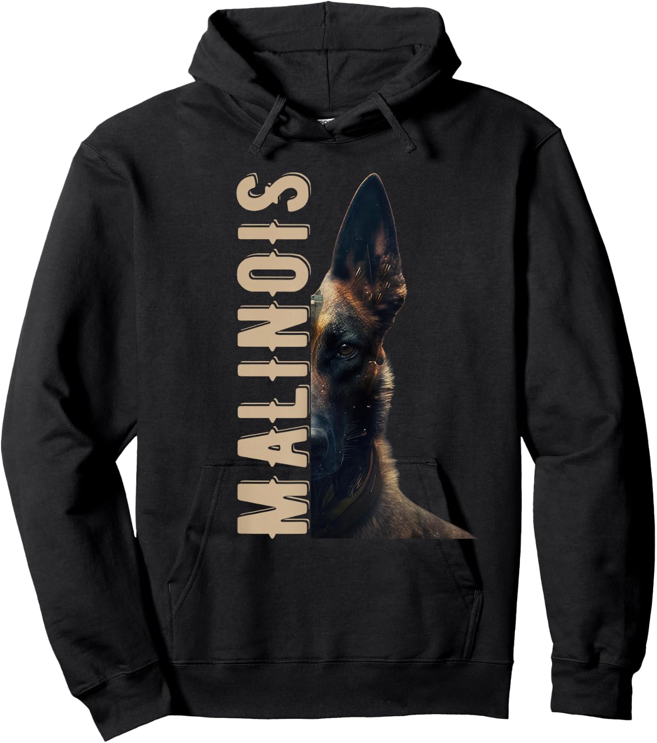 Malinois Belgian Shepherd Dog , black Hoodie - Hoodie | Black