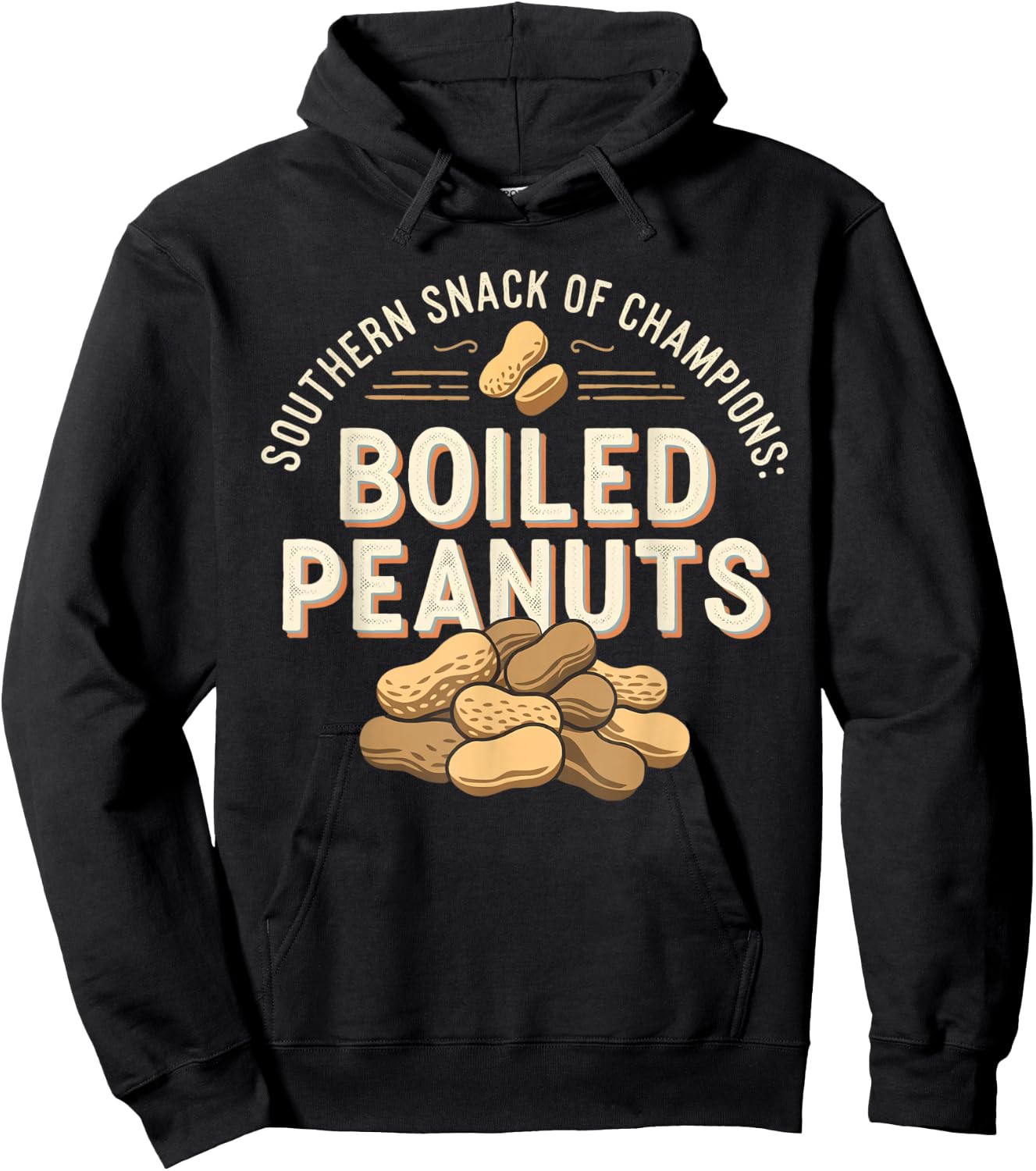 Boiled Peanuts Shirt - Southern Snack Lovers Design Hoodie - Hoodie | Black