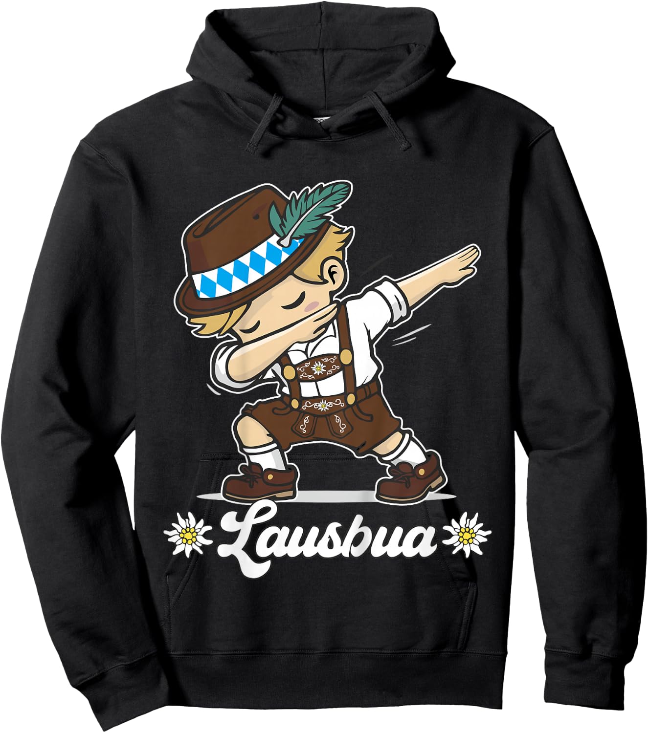 Lausbua Dabbing Bayerischer Junge Trachten Ersatz Hoodie - Hoodie | Black