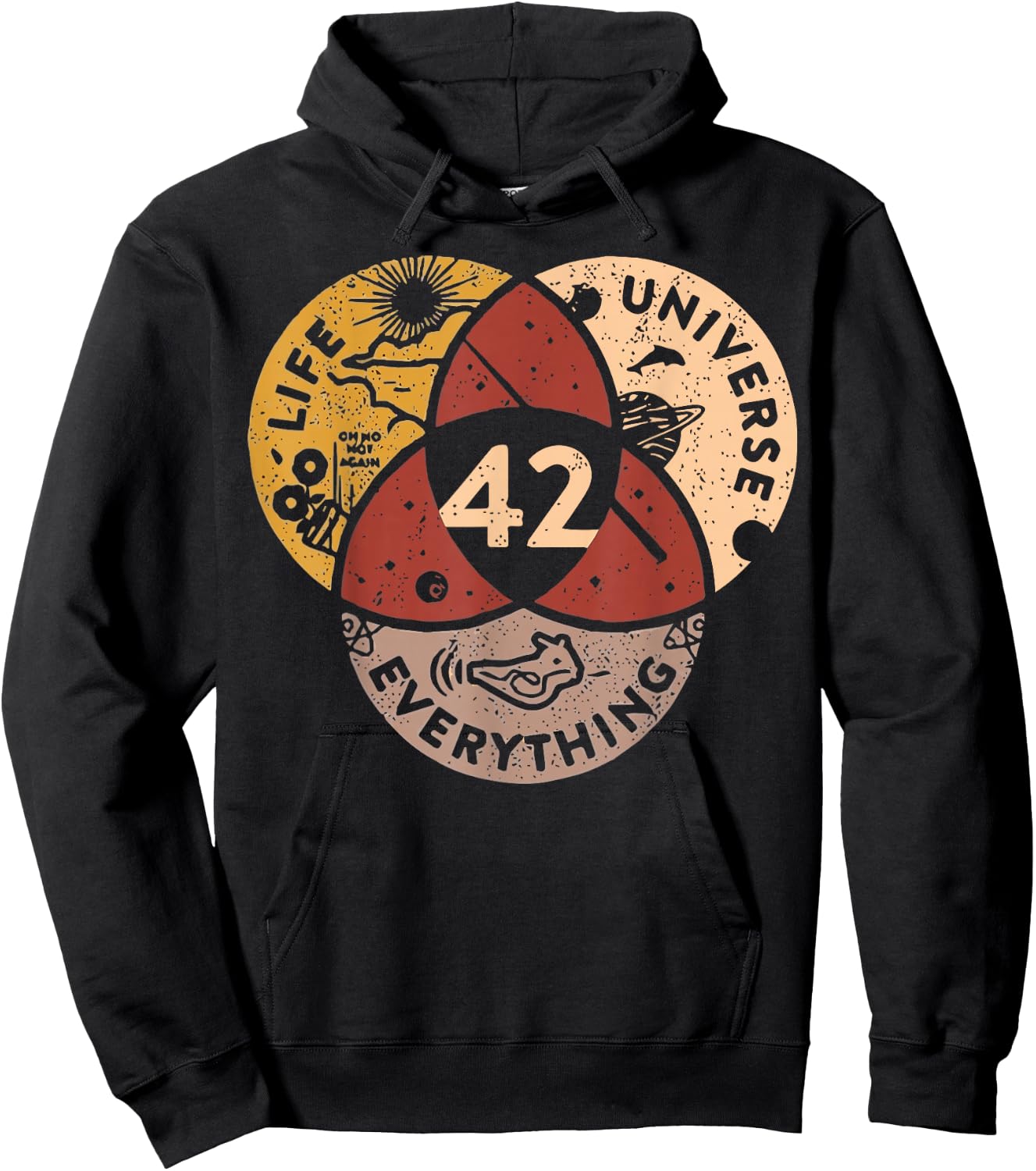 Life Universe Everything 42 Antwort auf das Leben Hoodie - Hoodie | Black