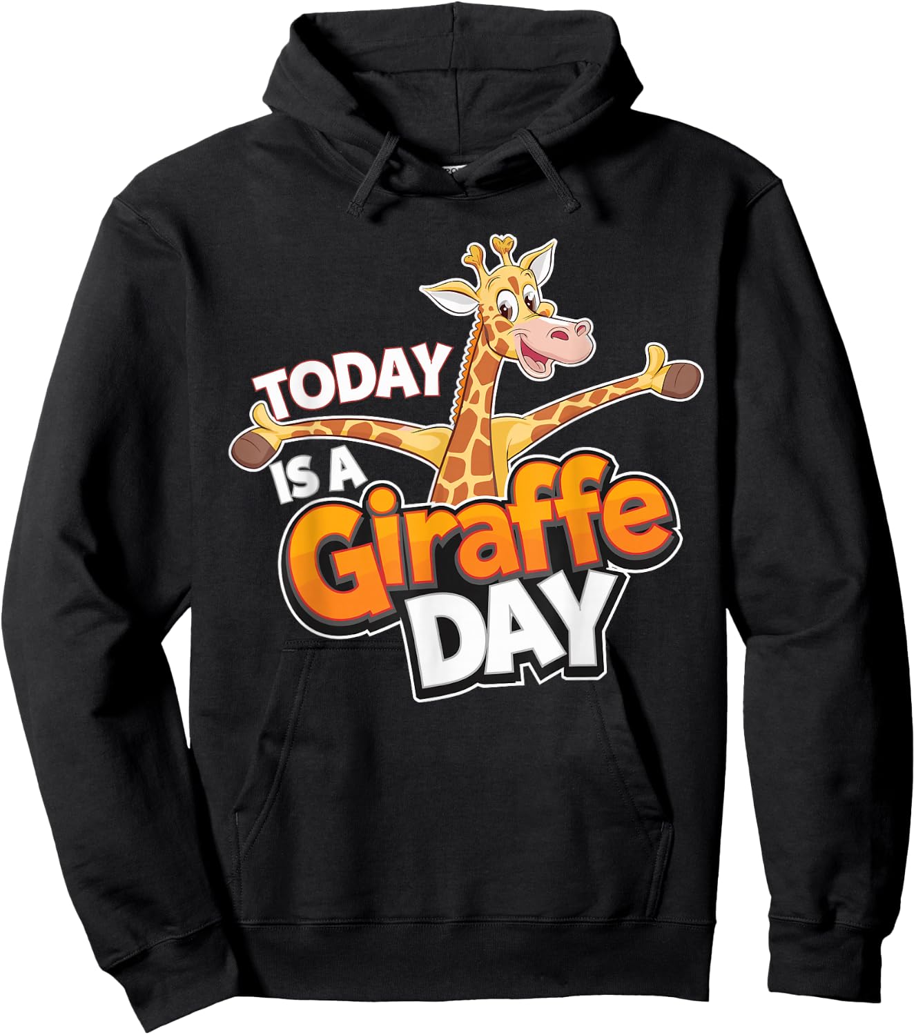 Childrens Today is a Giraffe Day Design | Kids Giraffe Hoodie - Hoodie | Black