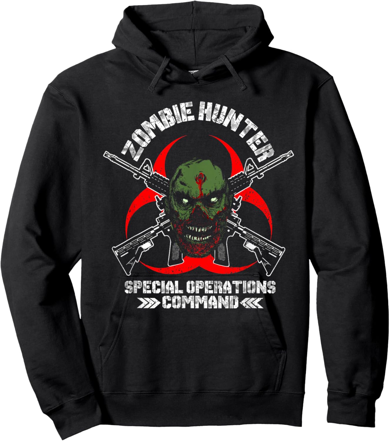 Zombie Hunter Special Operations Command T Shirt Hoodie - Hoodie | Black