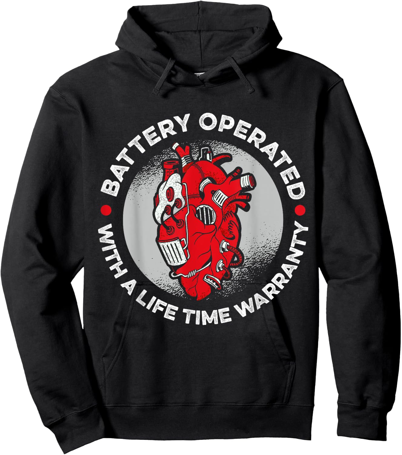 Battery Operated With A Life Time Warranty Heart Disease Hoodie - Hoodie | Black