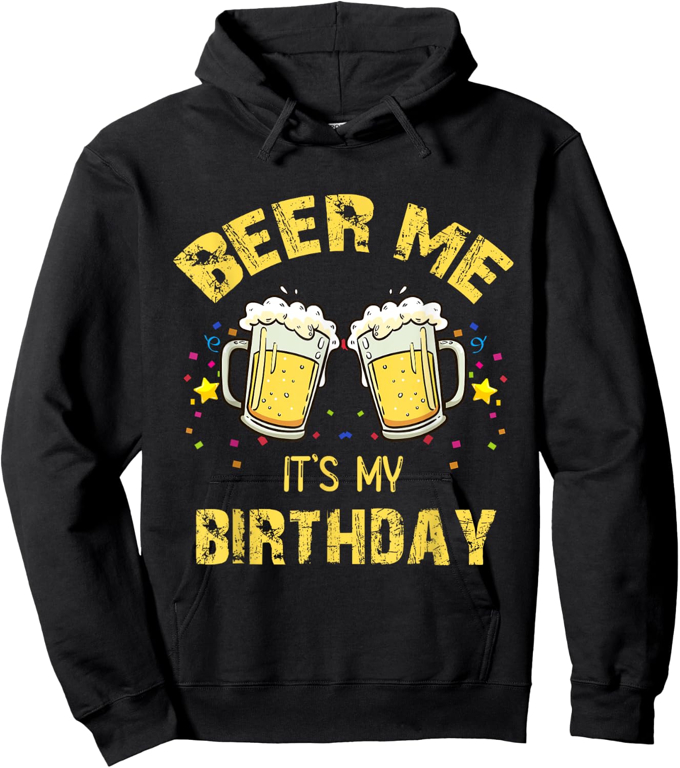 Beer Me It's My Birthday Beer Drinking Party Hoodie - Hoodie | Black