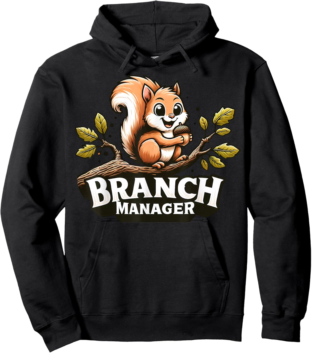 Funny Squirrel Branch Manager Hoodie - Hoodie | Black