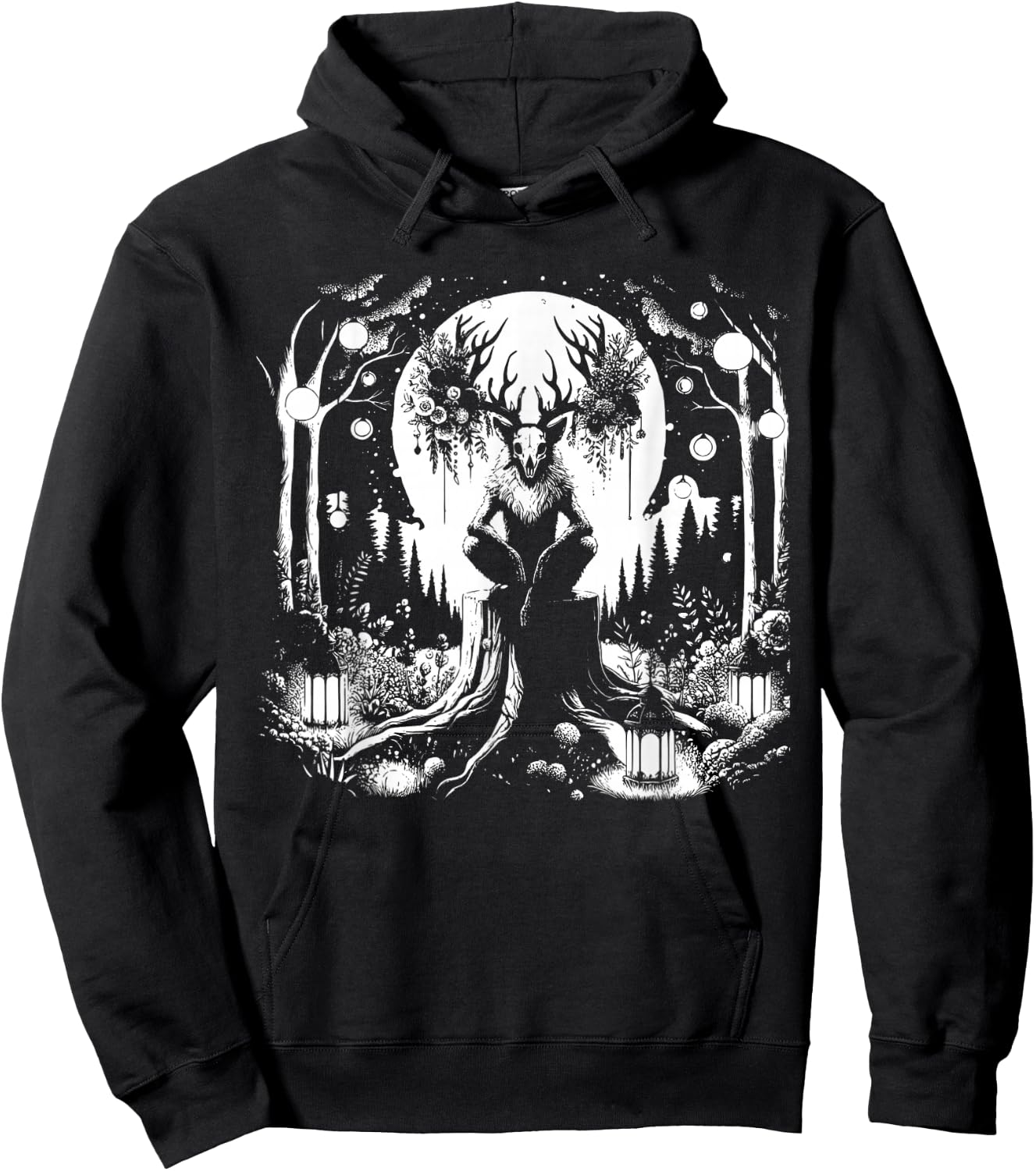 Wendigo Folklore Creature Cryptid Fantasy Monster Wendigo Hoodie - Hoodie | Black