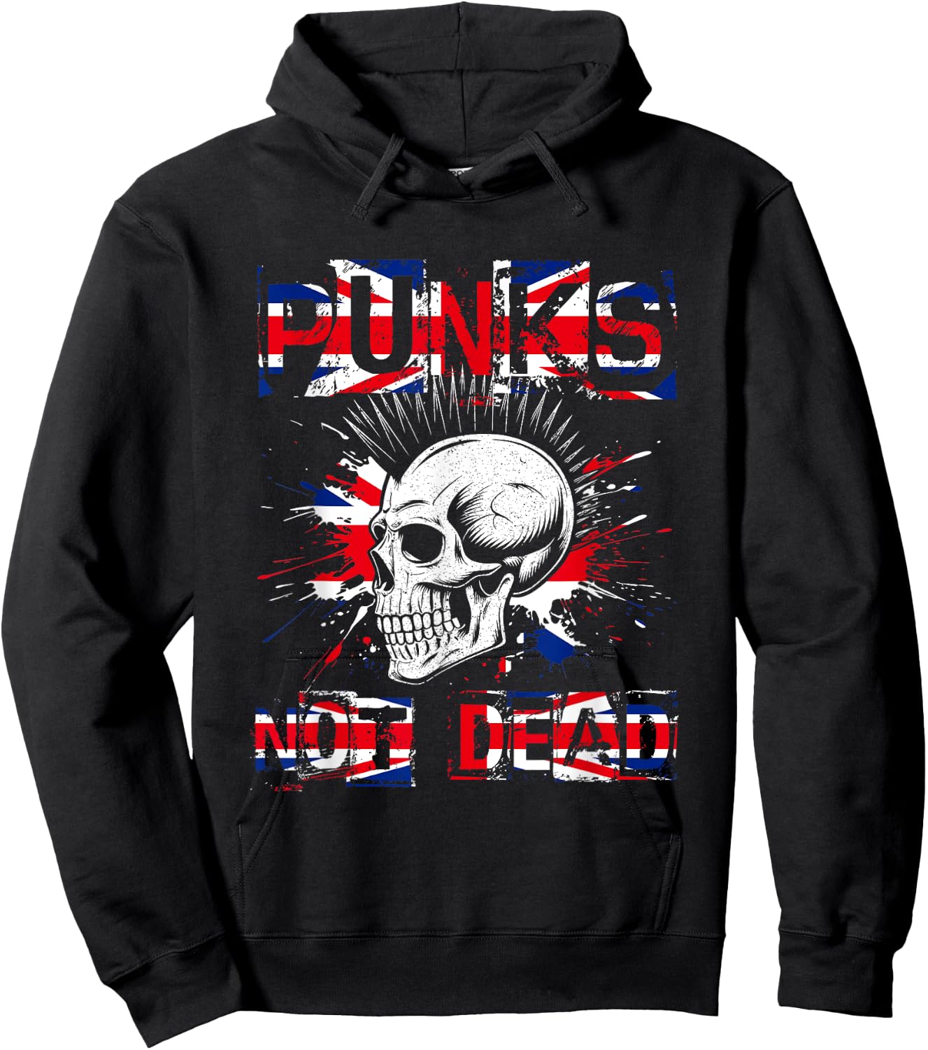 Punks Not Dead Punk Vintage , black, S Hoodie - Hoodie | Black