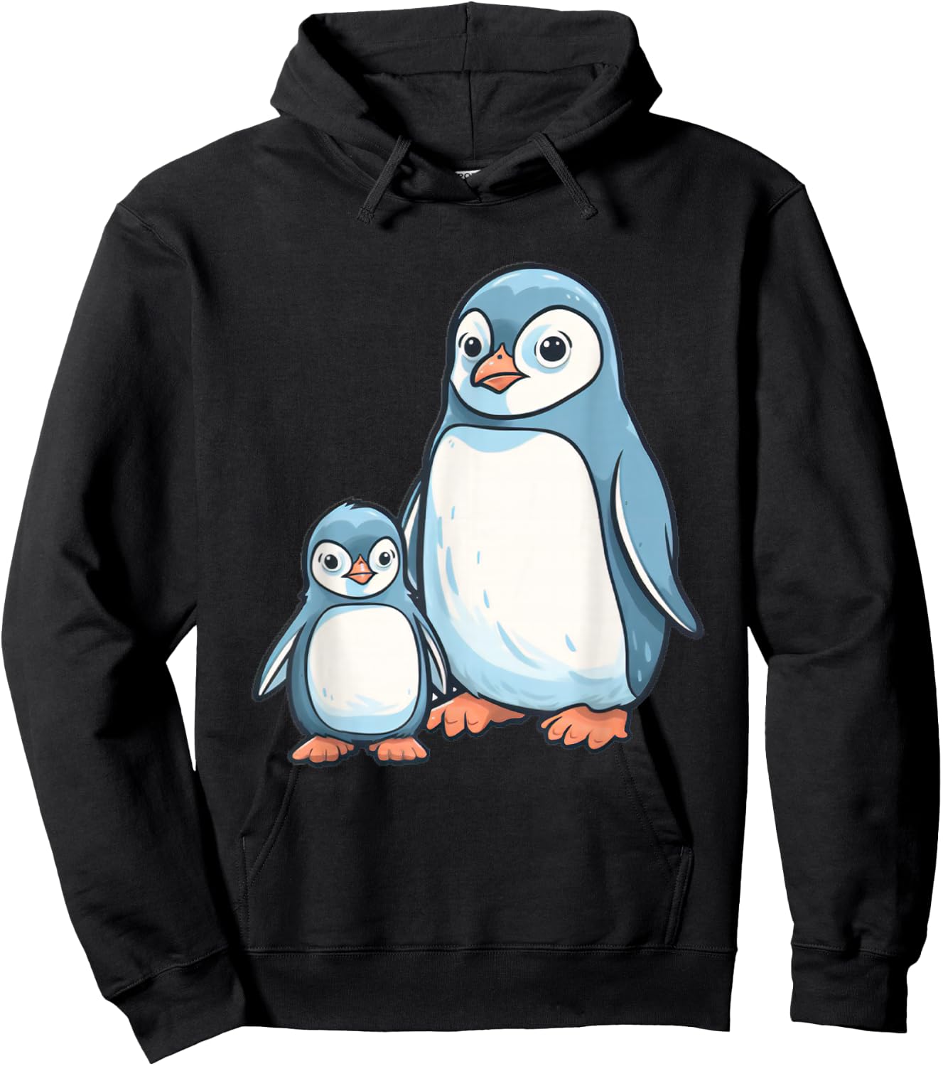 Mom and Baby Penguin Cute Mother's Day Hoodie - Hoodie | Black