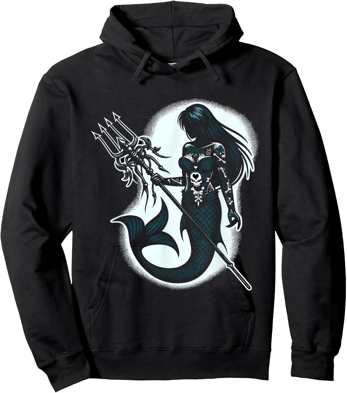Spooky Sirens Horror Mermaid Creepy Mermaid Haunted Sea Hoodie - Hoodie | Black
